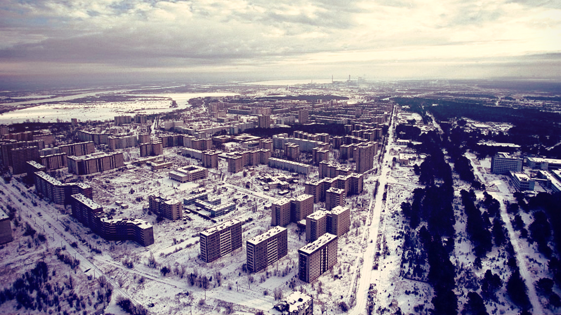зима, снег, Припять, Чернобыль, отказались город, города - обои на рабочий стол