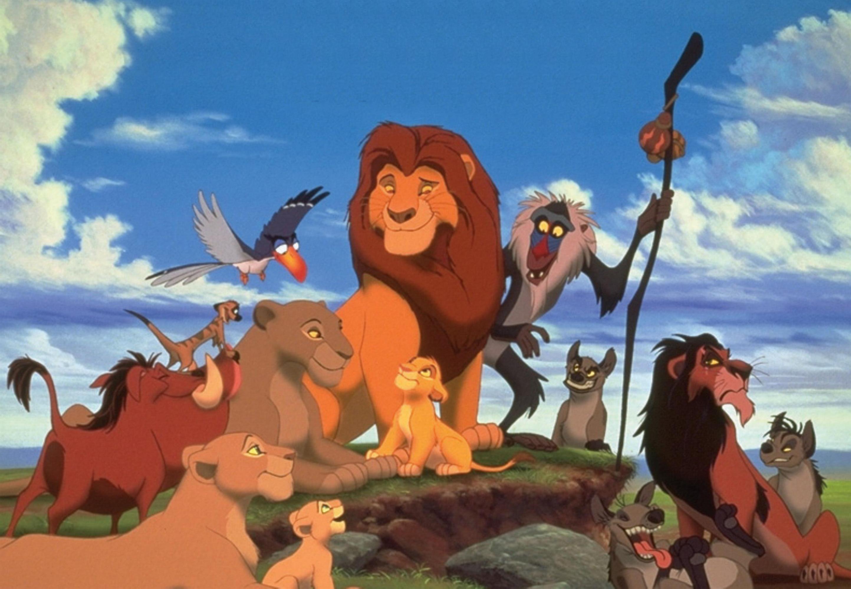 Simba, Король Лев, гиены, Mufasa, Нала, Тимон, Пумба - обои на рабочий стол