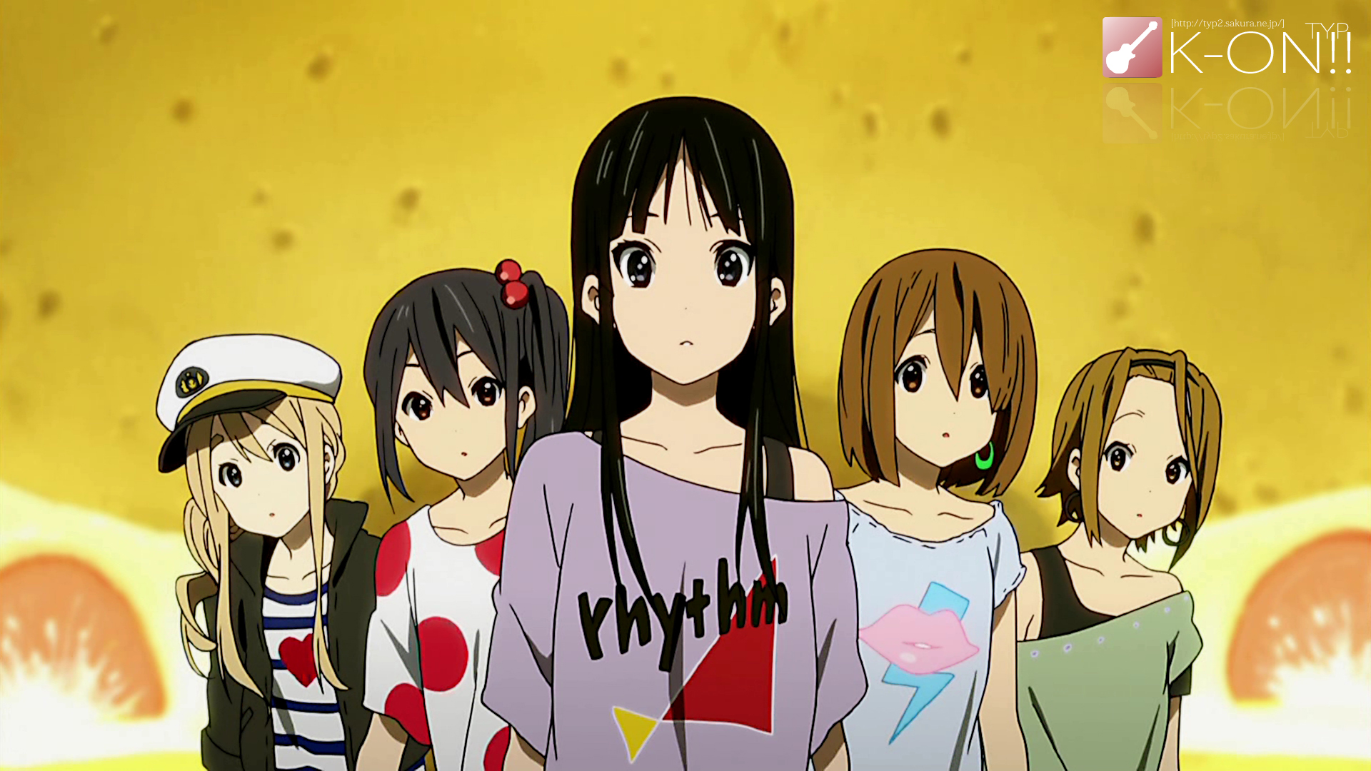K-ON! (Кэйон!), Hirasawa Юи, Акияма Мио, Tainaka Ritsu, Kotobuki Tsumugi, Накано Азуса - обои на рабочий стол