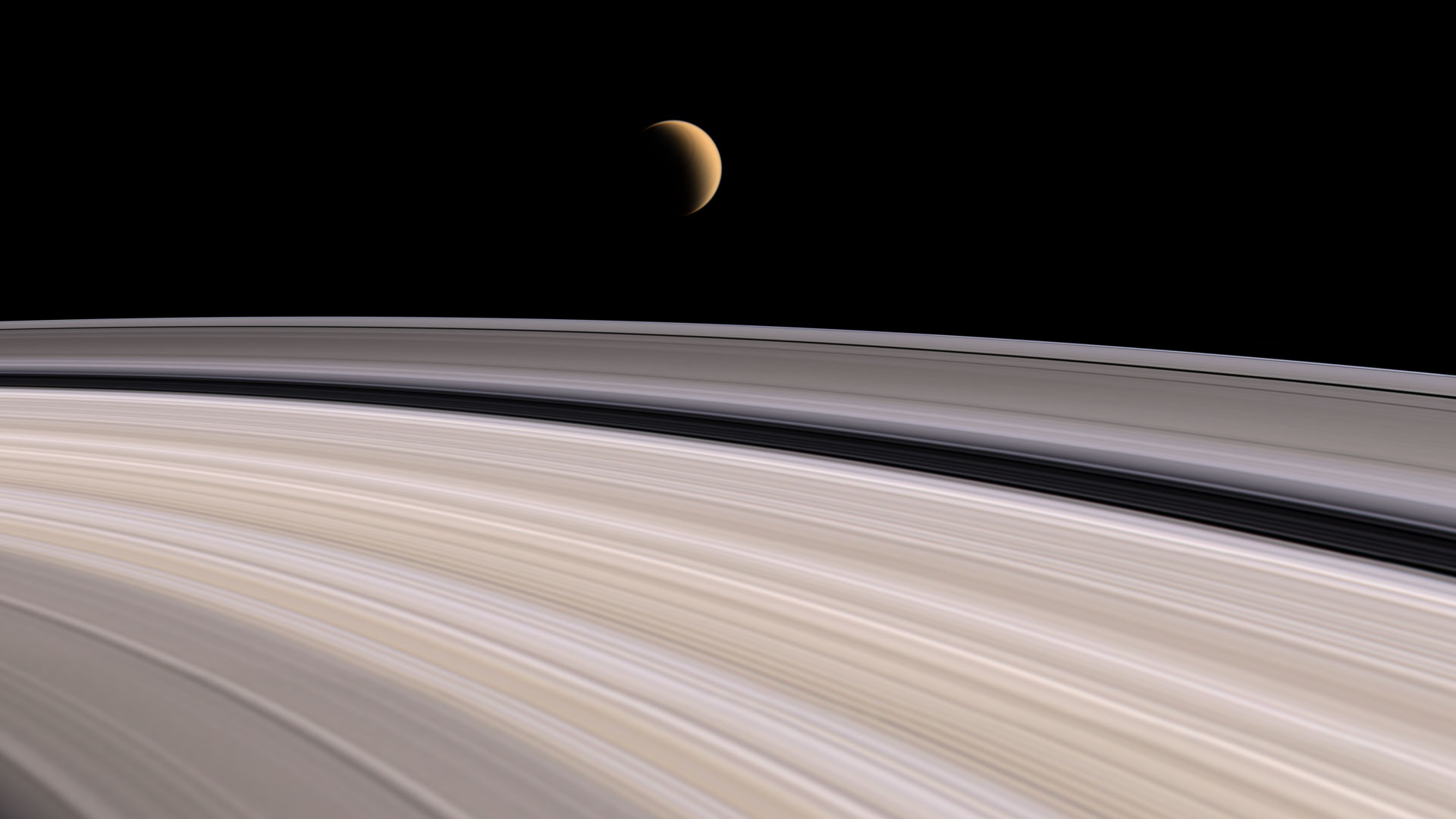 Солнечная система, планеты, кольца, Сатурн - обои на рабочий стол