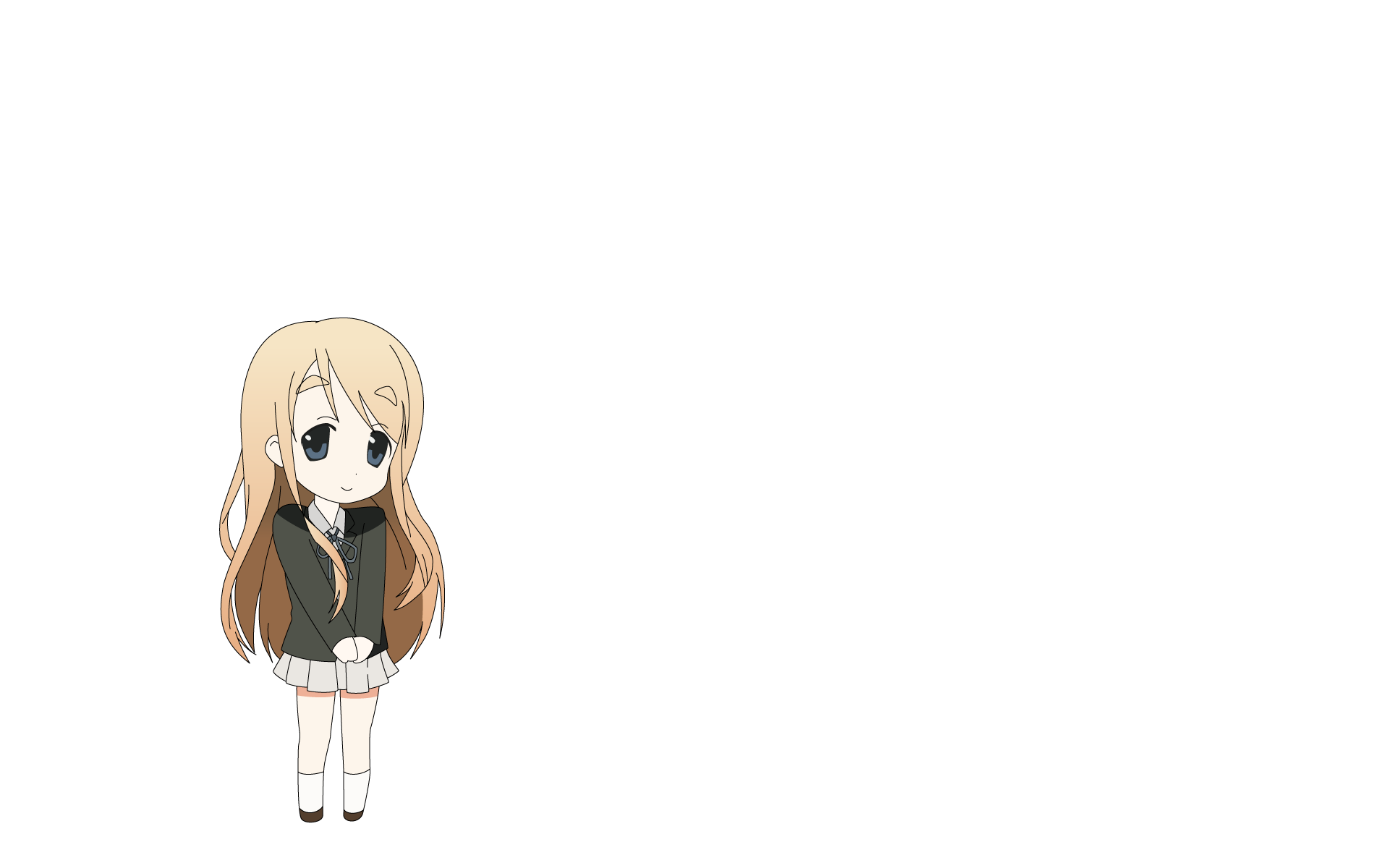 блондинки, K-ON! (Кэйон!), школьная форма, Kotobuki Tsumugi, аниме, простой фон, аниме девушки, темный фон - обои на рабочий стол