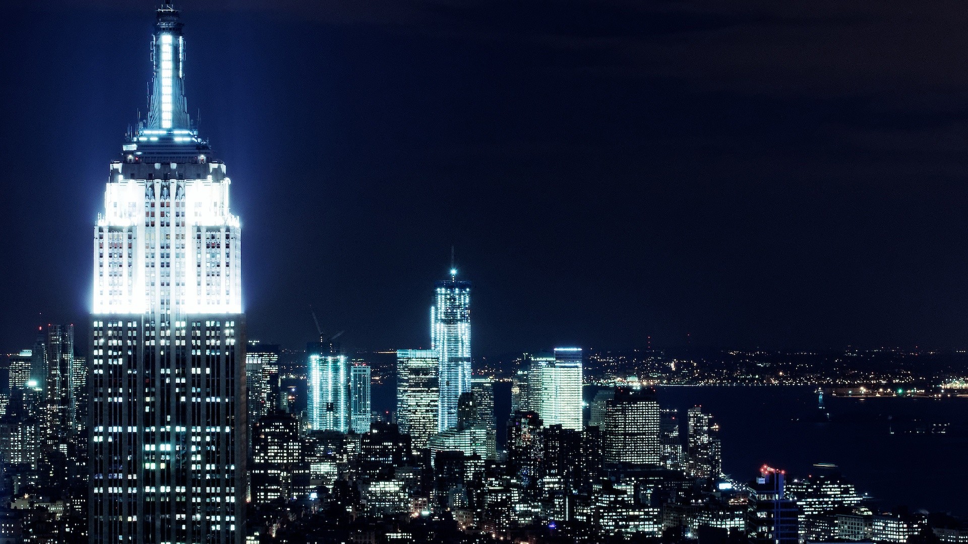 города, ночь, Нью-Йорк - обои на рабочий стол