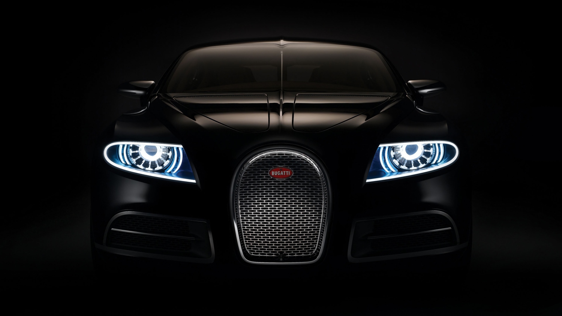 черный цвет, Bugatti Veyron, Bugatti - обои на рабочий стол