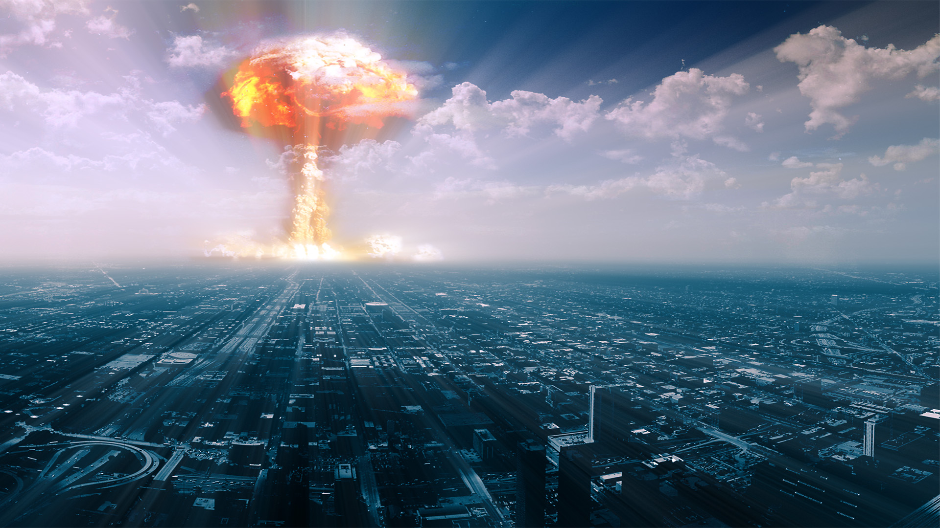 Чикаго, бомбы, атомная, запад, ядерные взрывы - обои на рабочий стол