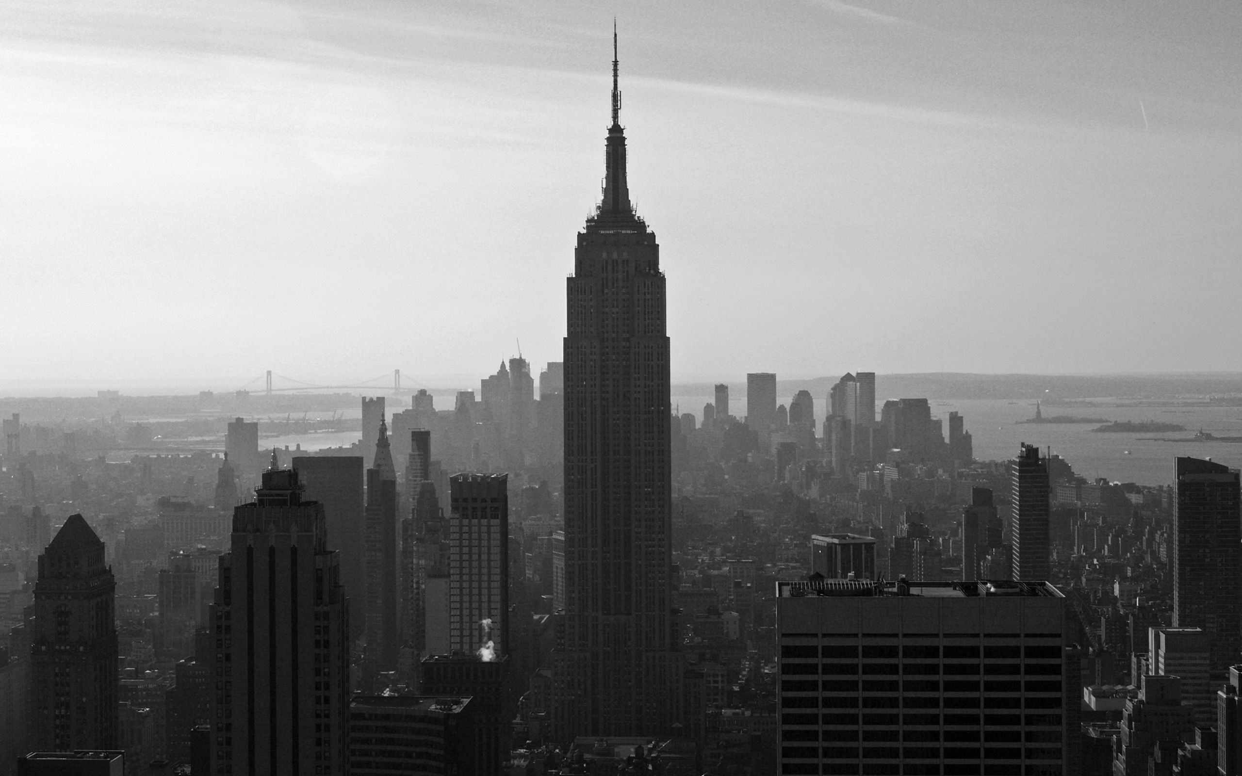 города, здания, Нью-Йорк, небоскребы, Empire State Building - обои на рабочий стол