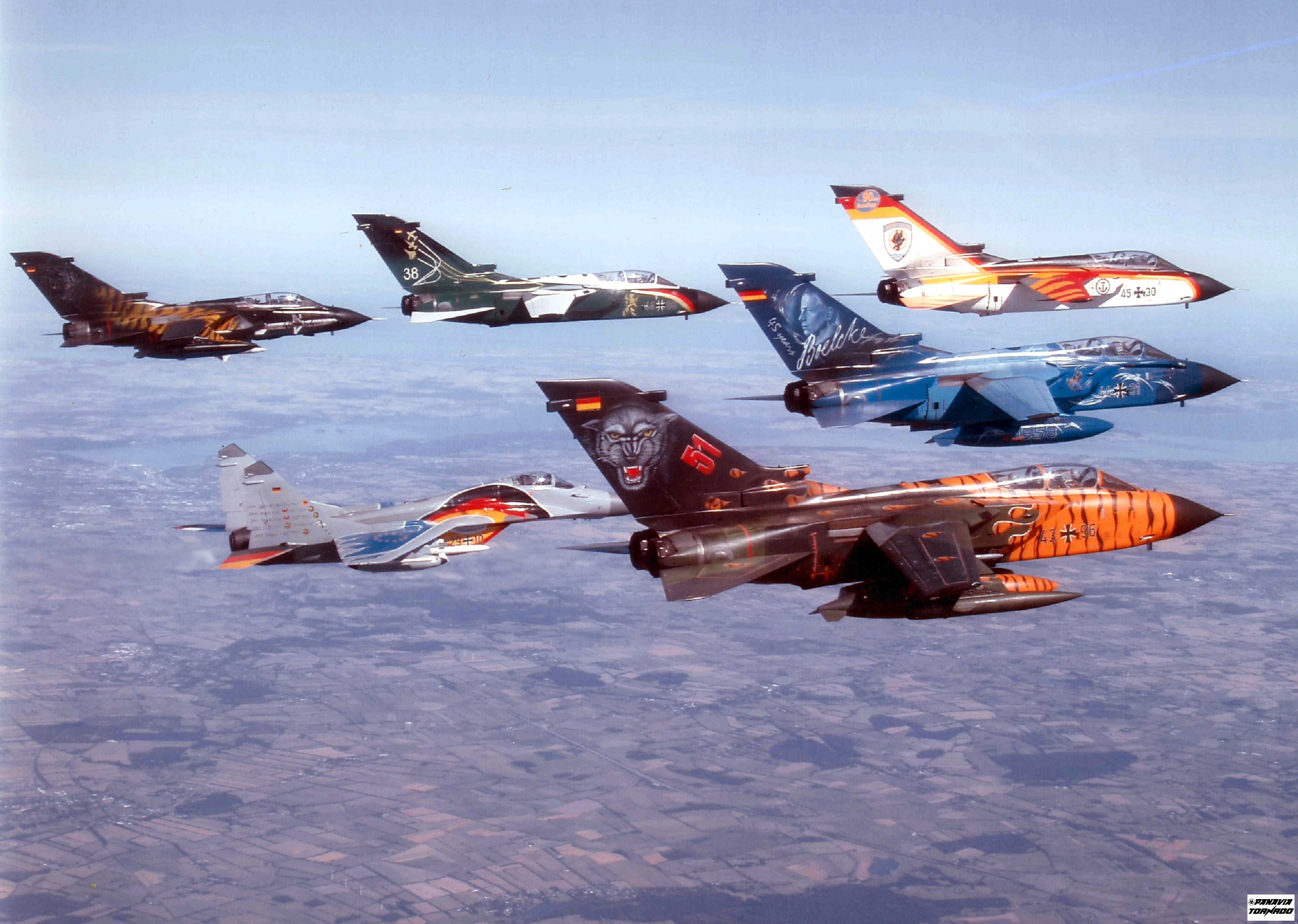 самолет, Торнадо, ВВС Германии, Panavia Tornado, НАТО Tiger Знакомства - обои на рабочий стол