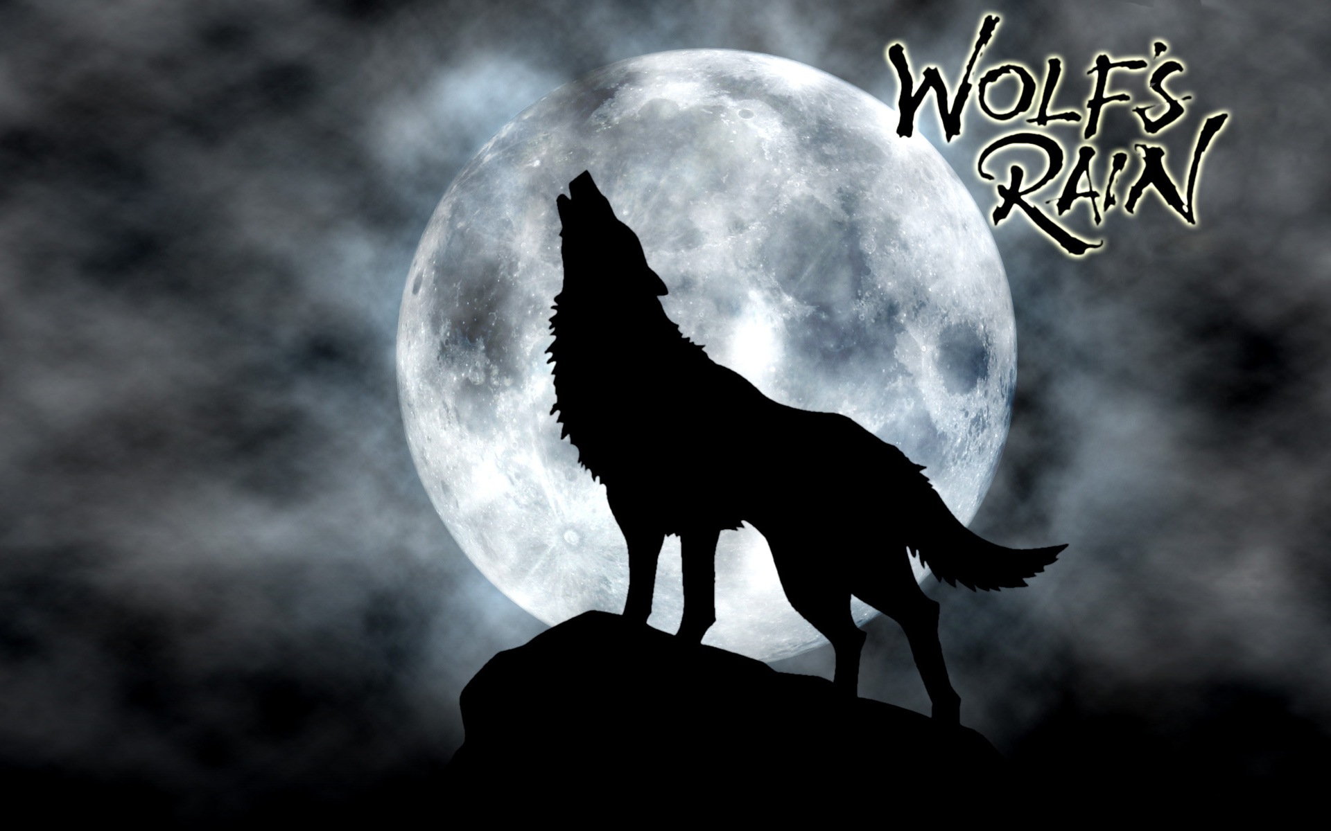 Волк воющий на луну рисунок