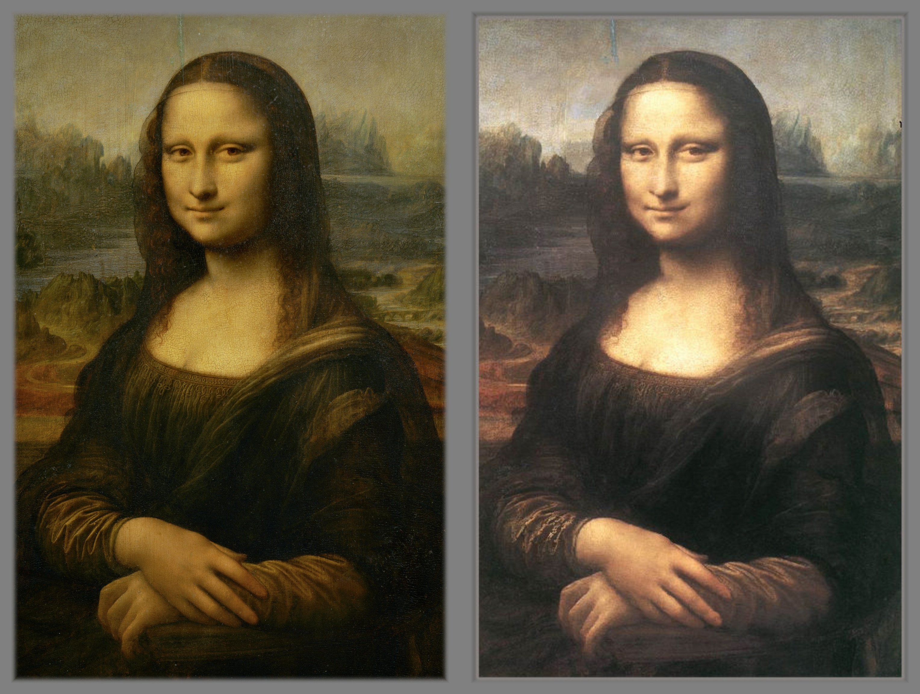 Сравнение картин. Mona Lisa Boz 102 Color.