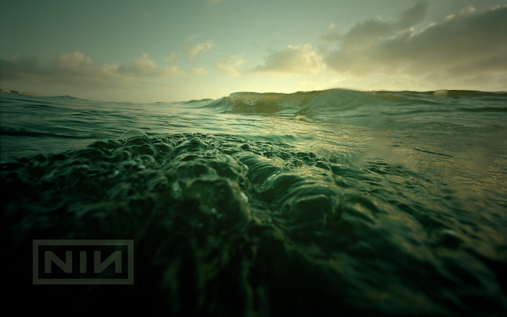 вода, океан, природа, минималистичный, Nine Inch Nails, музыка, волны, музыкальные группы, небо, море - обои на рабочий стол