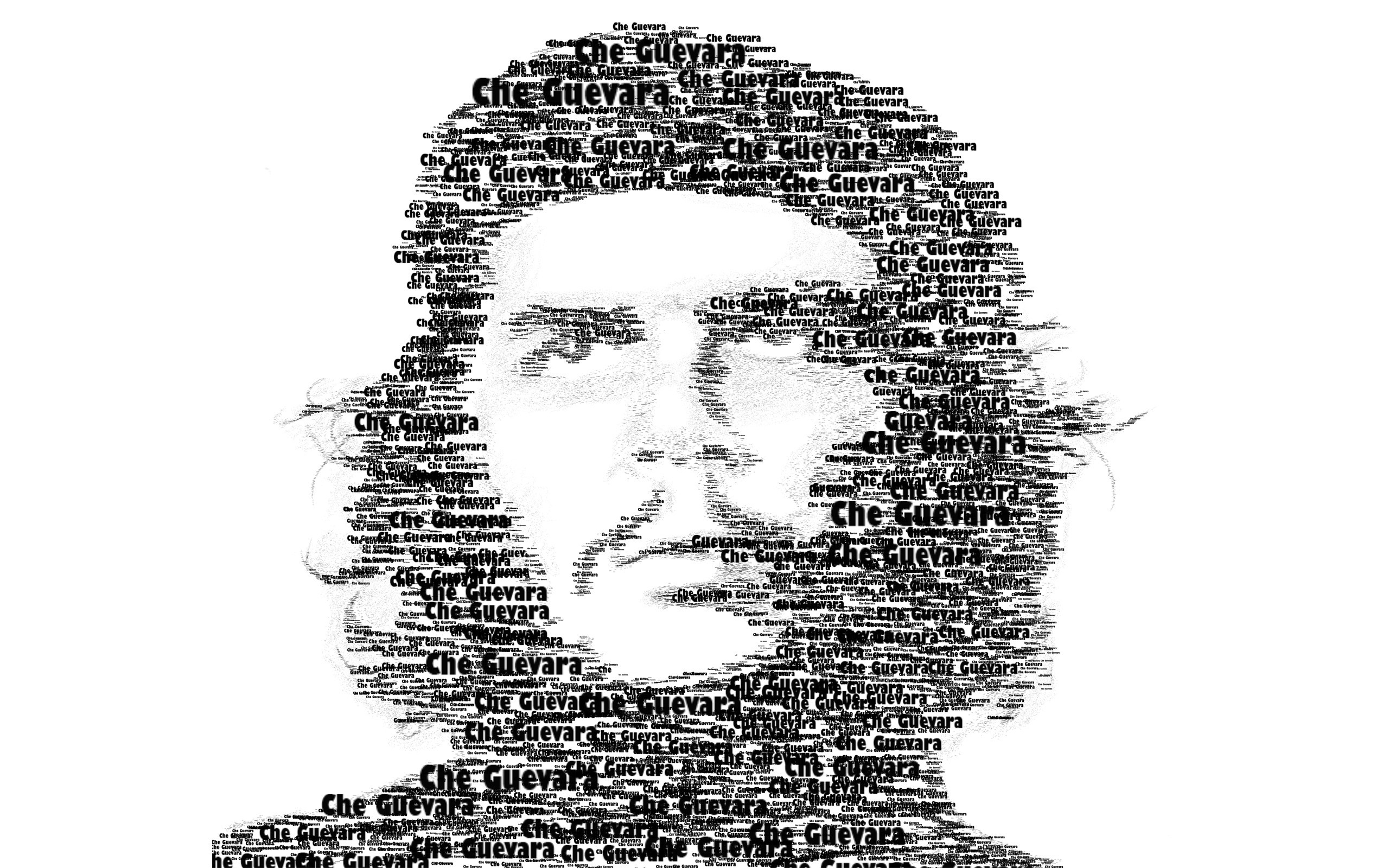 черный цвет, белый, Че, книгопечатание, мятежник, Че Гевара, типографская портрет - обои на рабочий стол
