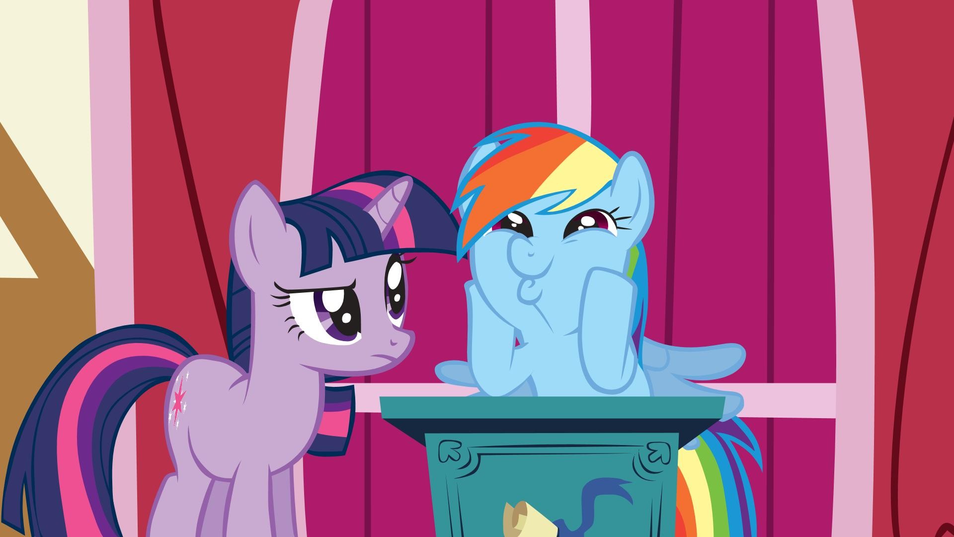 My Little Pony, Рэйнбоу Дэш, Твайлайт - обои на рабочий стол