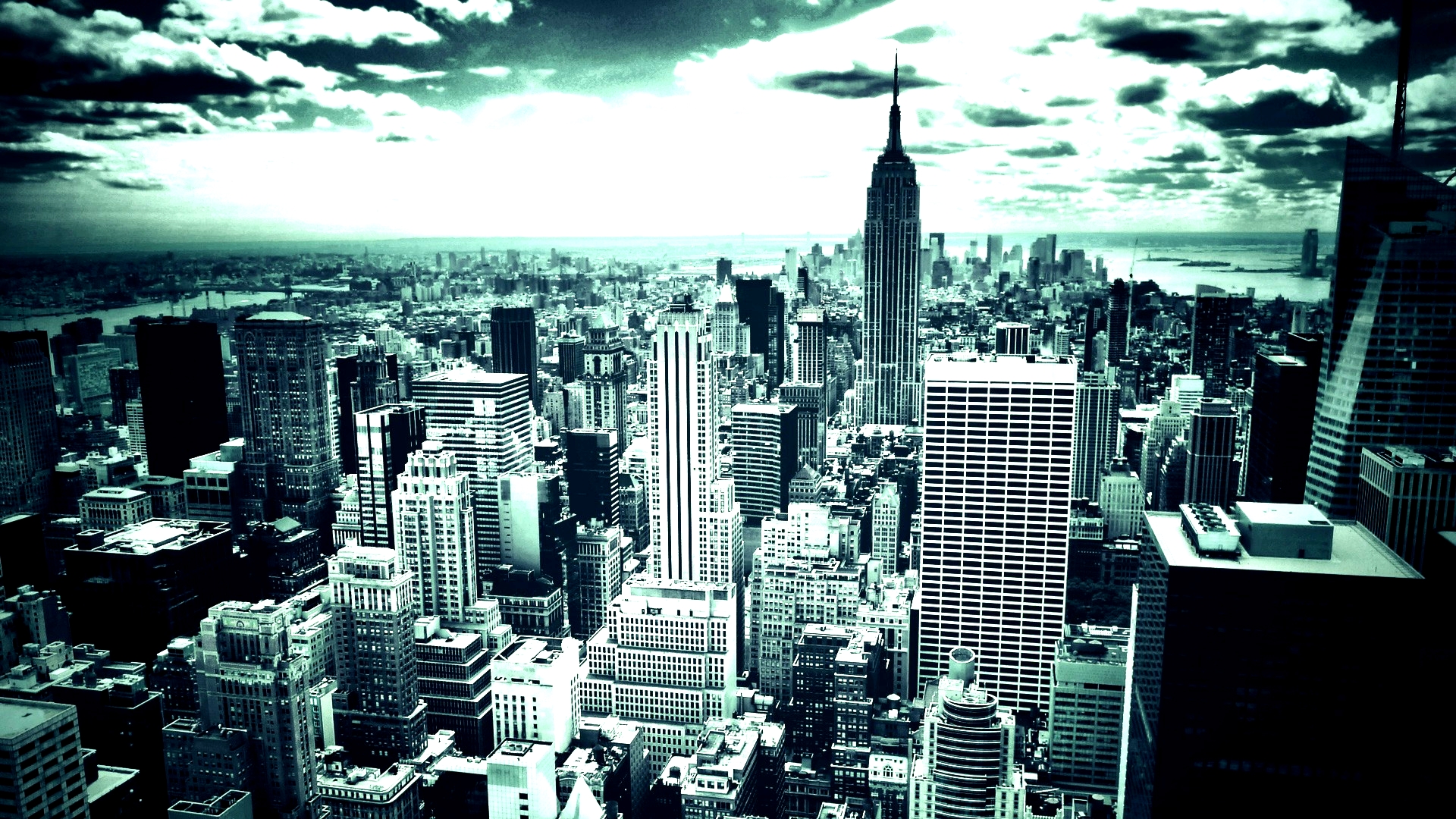 города, горизонты, архитектура, здания, Нью-Йорк, небоскребы - обои на рабочий стол