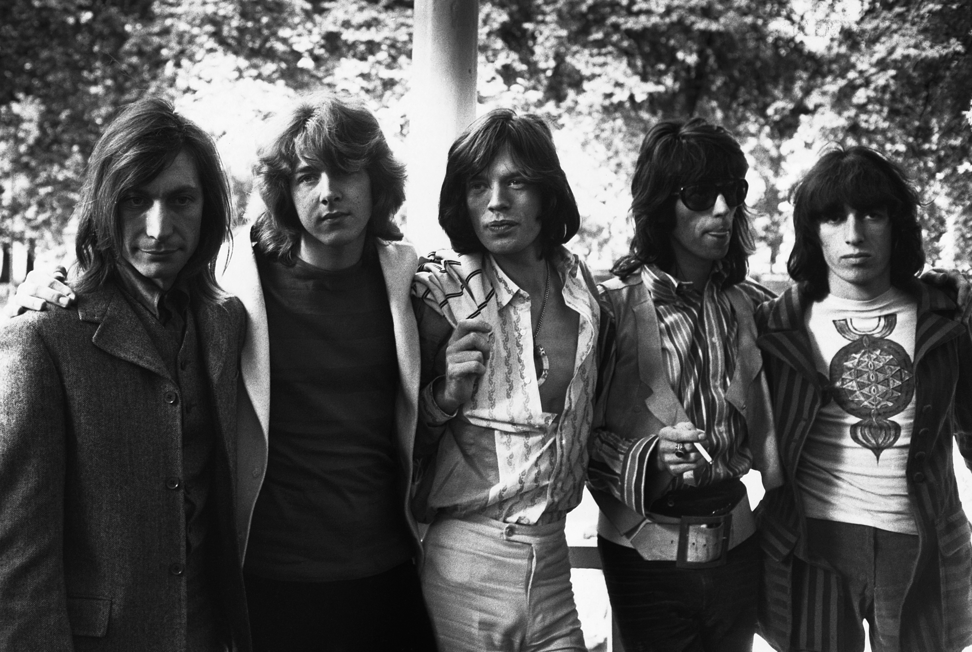 Мик Джаггер, Rolling Stones, оттенки серого, Кит Ричардс, музыкальные группы - обои на рабочий стол
