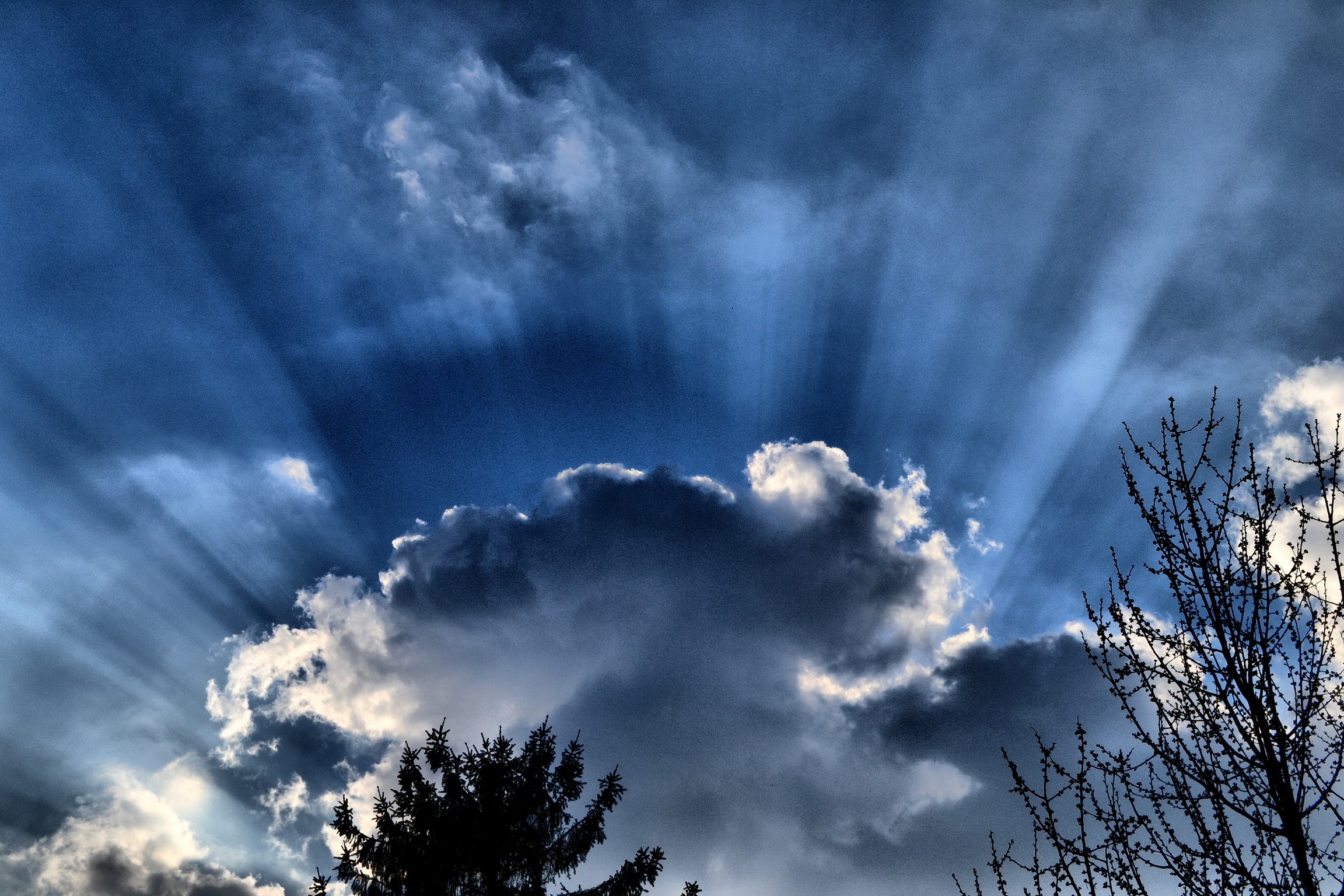 облака, Солнце, HDR фотографии - обои на рабочий стол