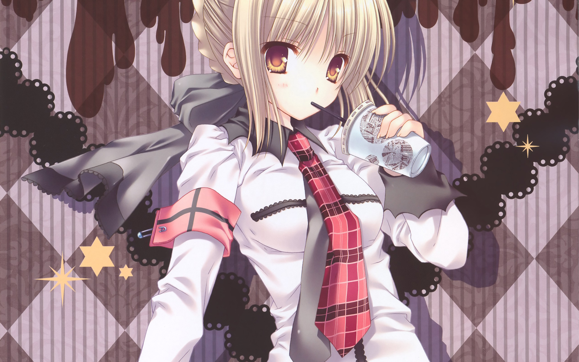 блондинки, Fate/Stay Night (Судьба), галстук, Сабля, аниме девушки, Fate series (Судьба) - обои на рабочий стол