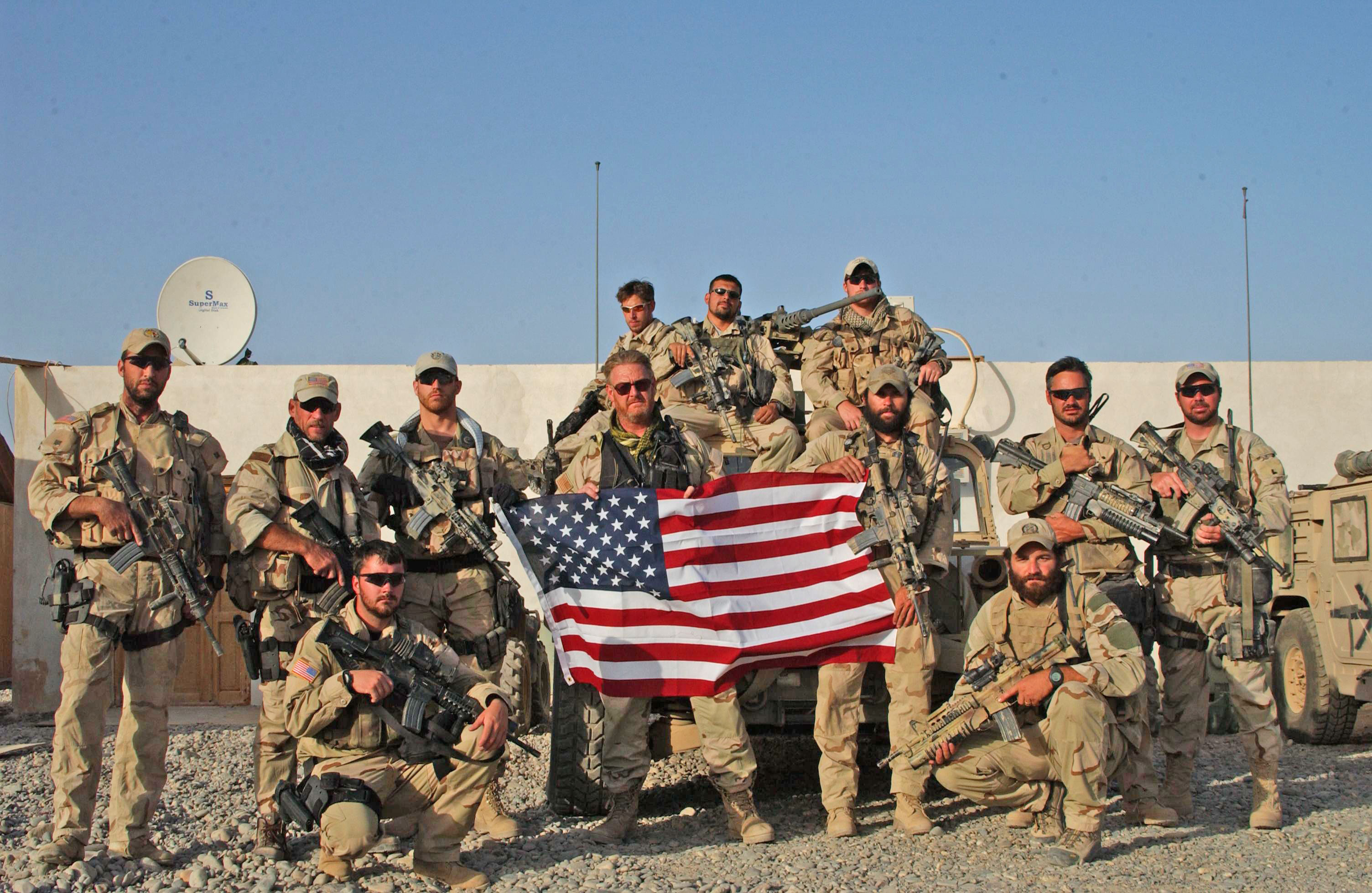 солдаты, флаги, США - обои на рабочий стол