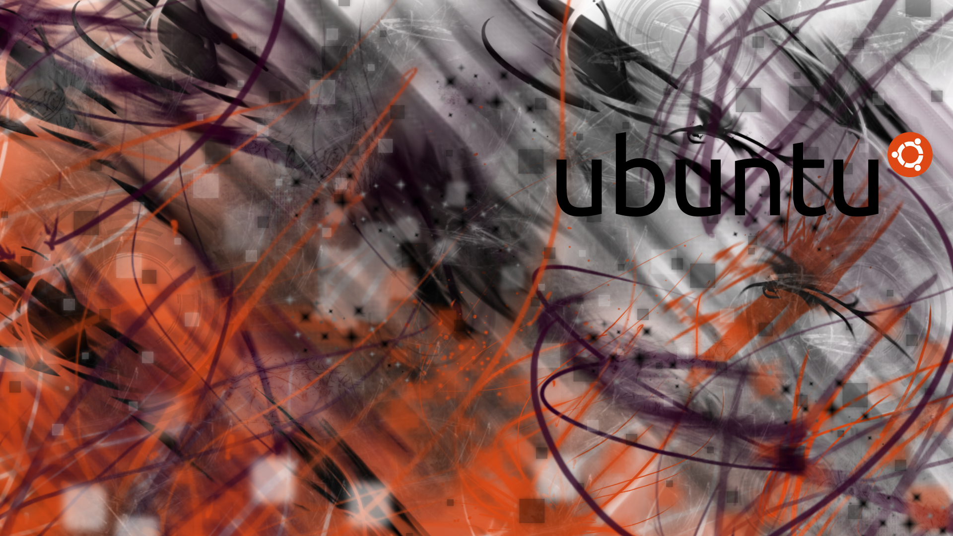 абстракции, Ubuntu, произведение искусства - обои на рабочий стол