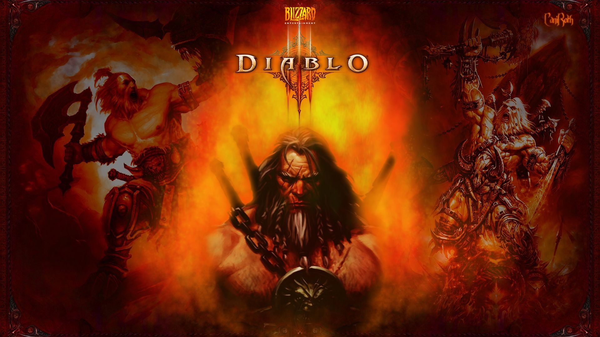 варвар, Blizzard Entertainment, Diablo III - обои на рабочий стол