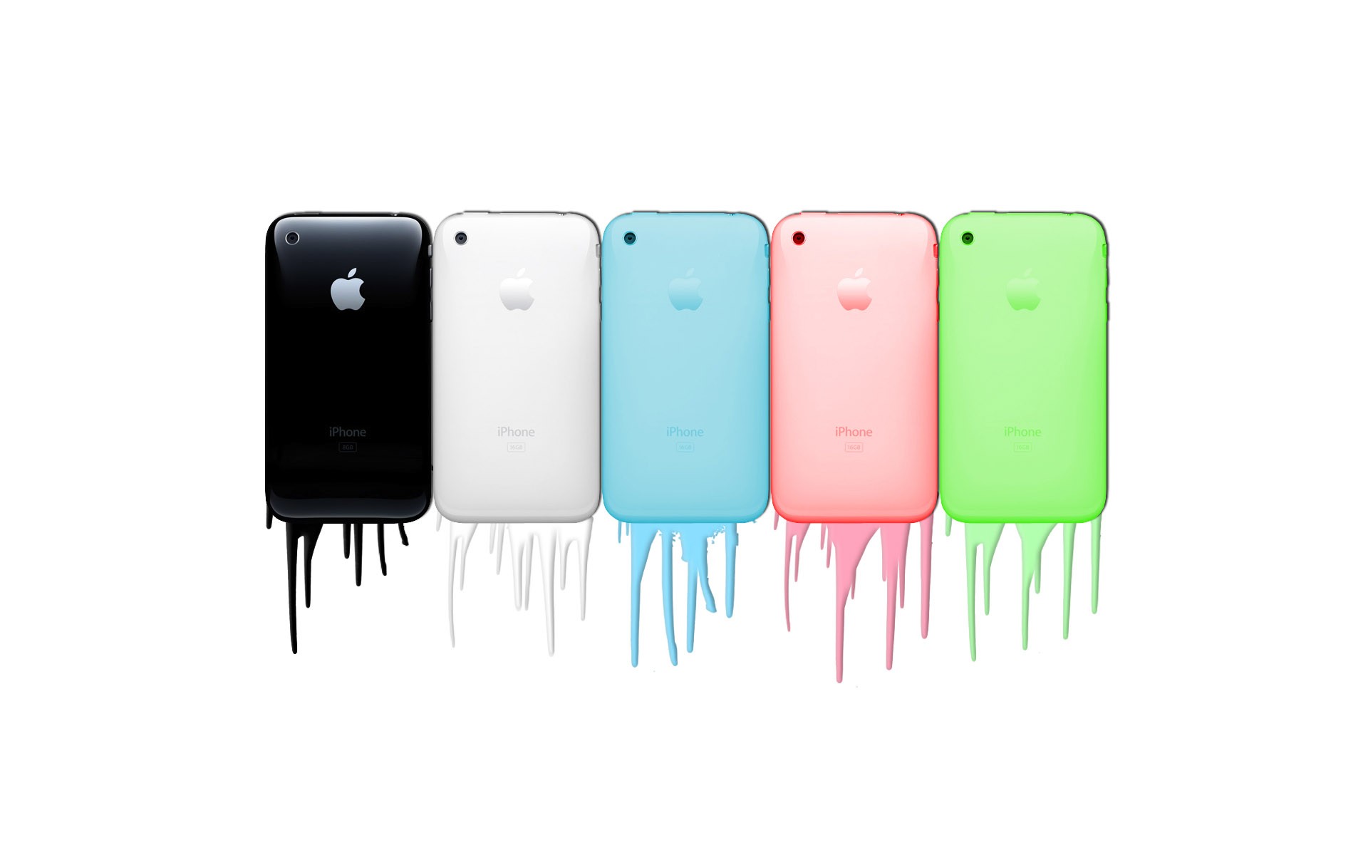 белый, Эппл (Apple), iPhone, белый фон - обои на рабочий стол