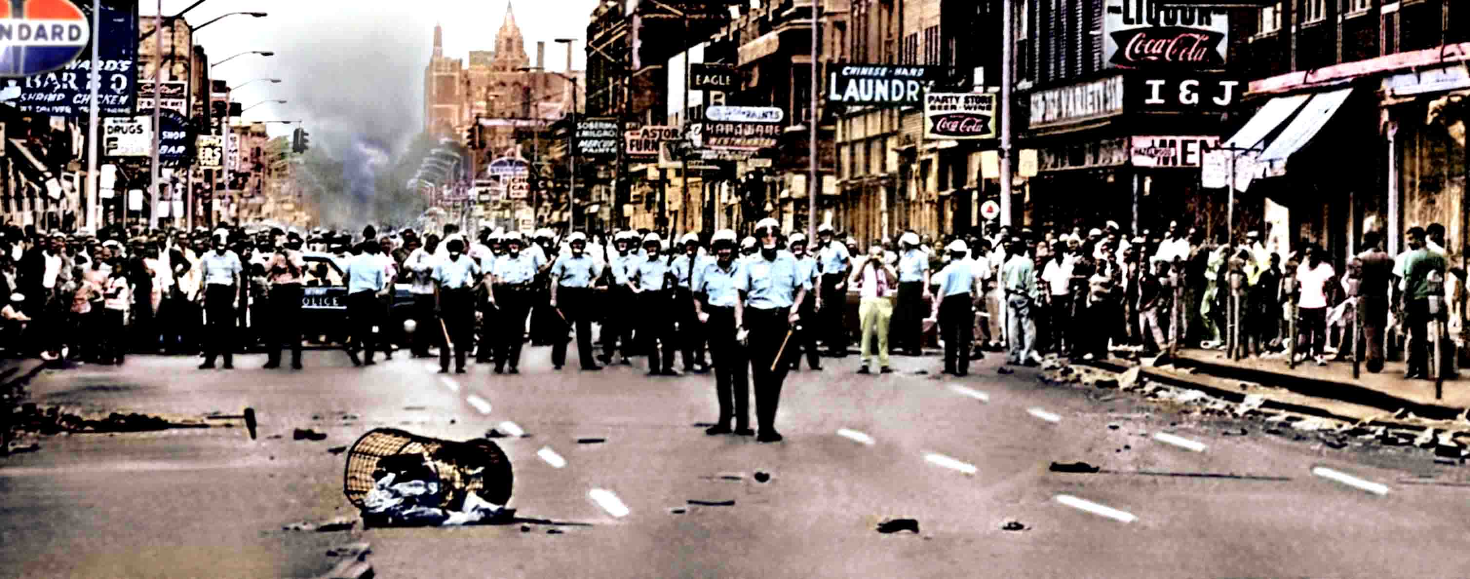 массовые беспорядки, полиция, Детройт - обои на рабочий стол