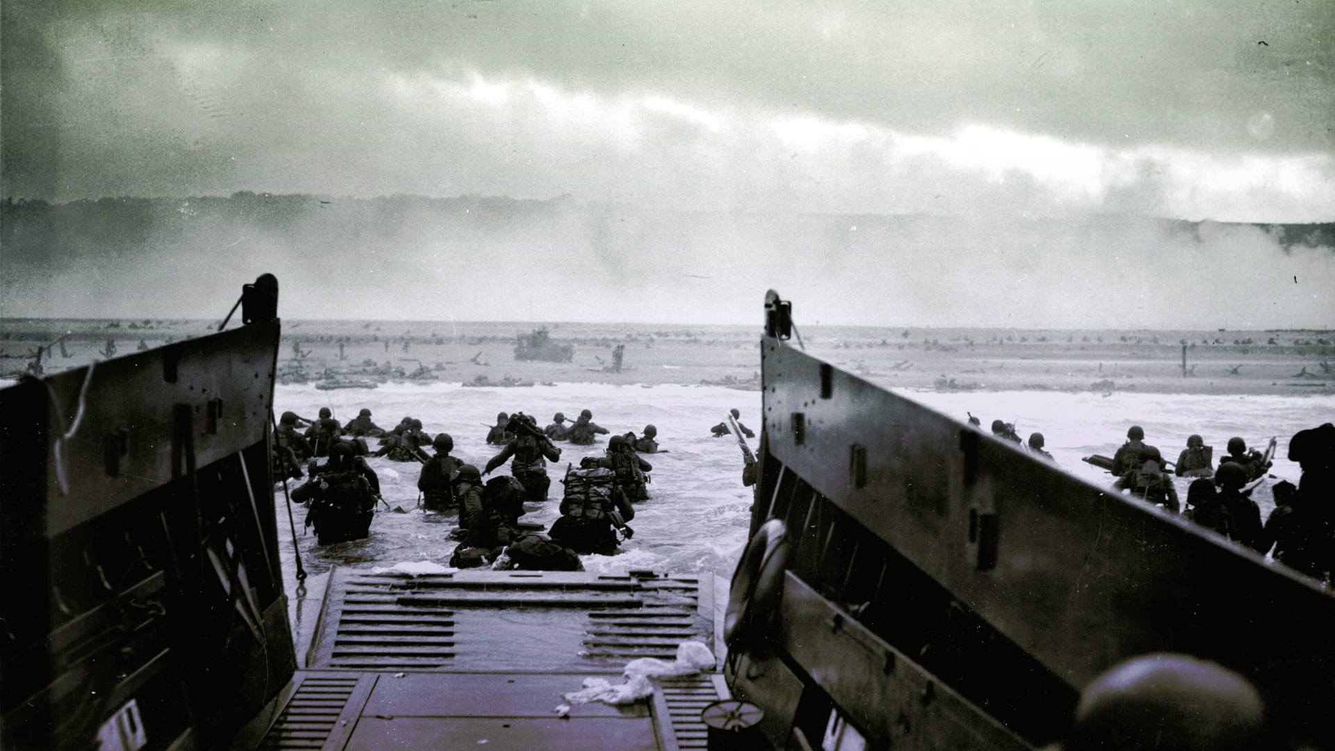 солдаты, Нормандия, Армия США, Вторая мировая война, D-Day, исторический, выгрузка, море - обои на рабочий стол