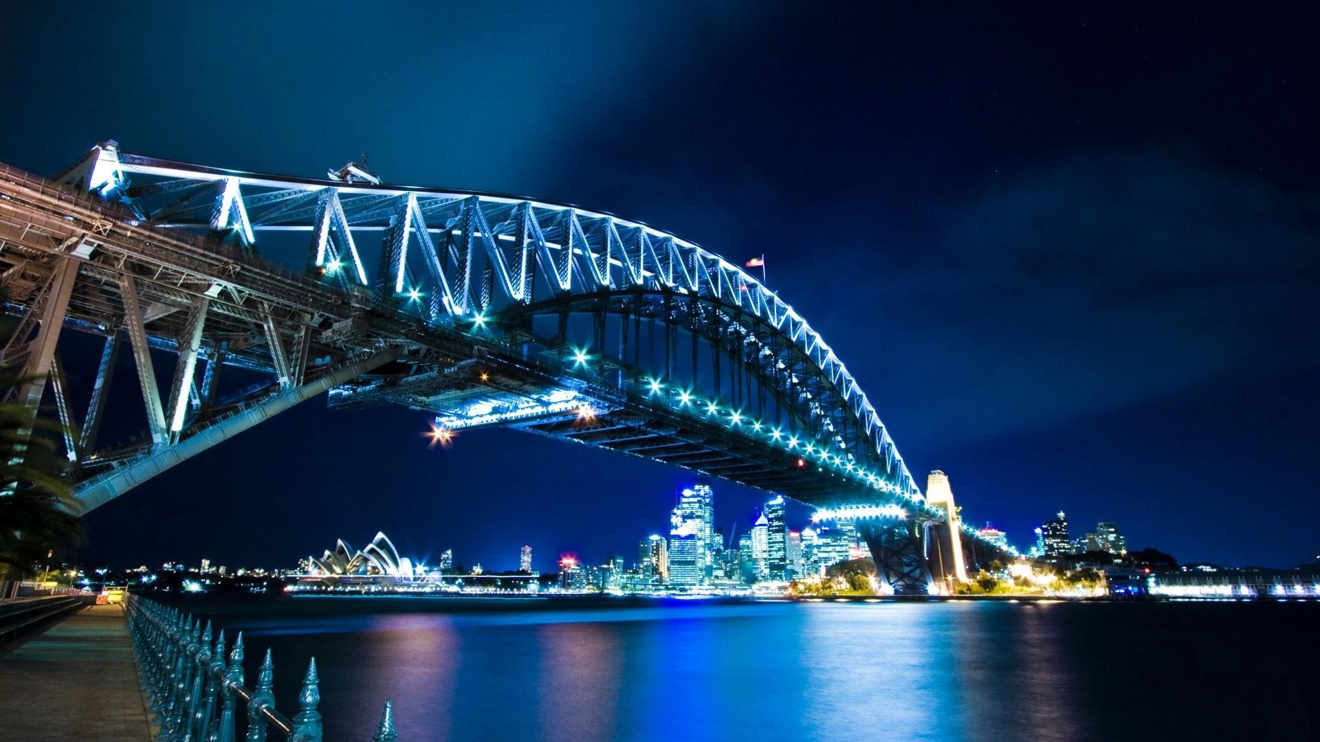 мосты, Сидней, реки, Сиднейский оперный театр, города - обои на рабочий стол