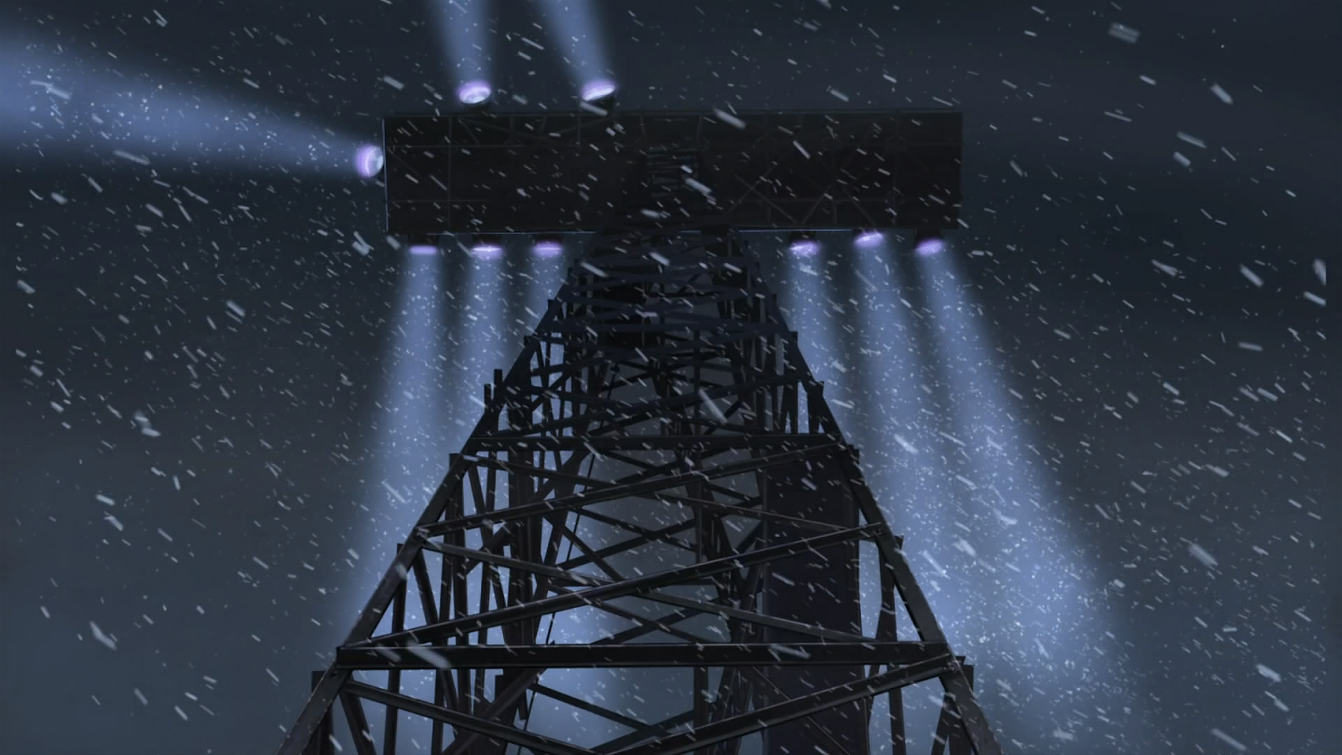 снег, башня, Макото Синкай, 5 сантиметров в секунду - обои на рабочий стол