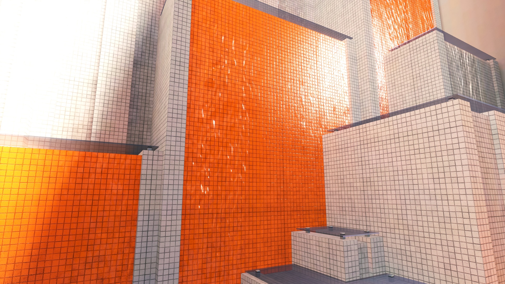 абстракции, оранжевый цвет, кубики - обои на рабочий стол