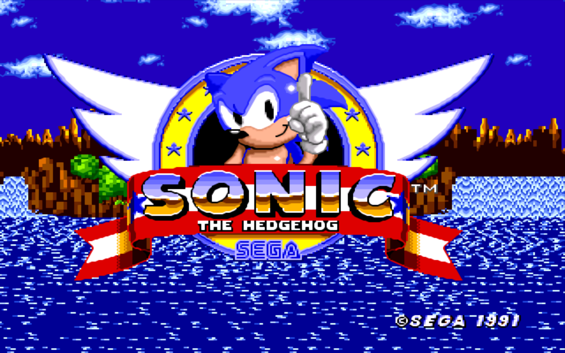 Sonic The Hedgehog, видеоигры, Sega Развлечения, скриншоты, ежики, ретро-игры - обои на рабочий стол