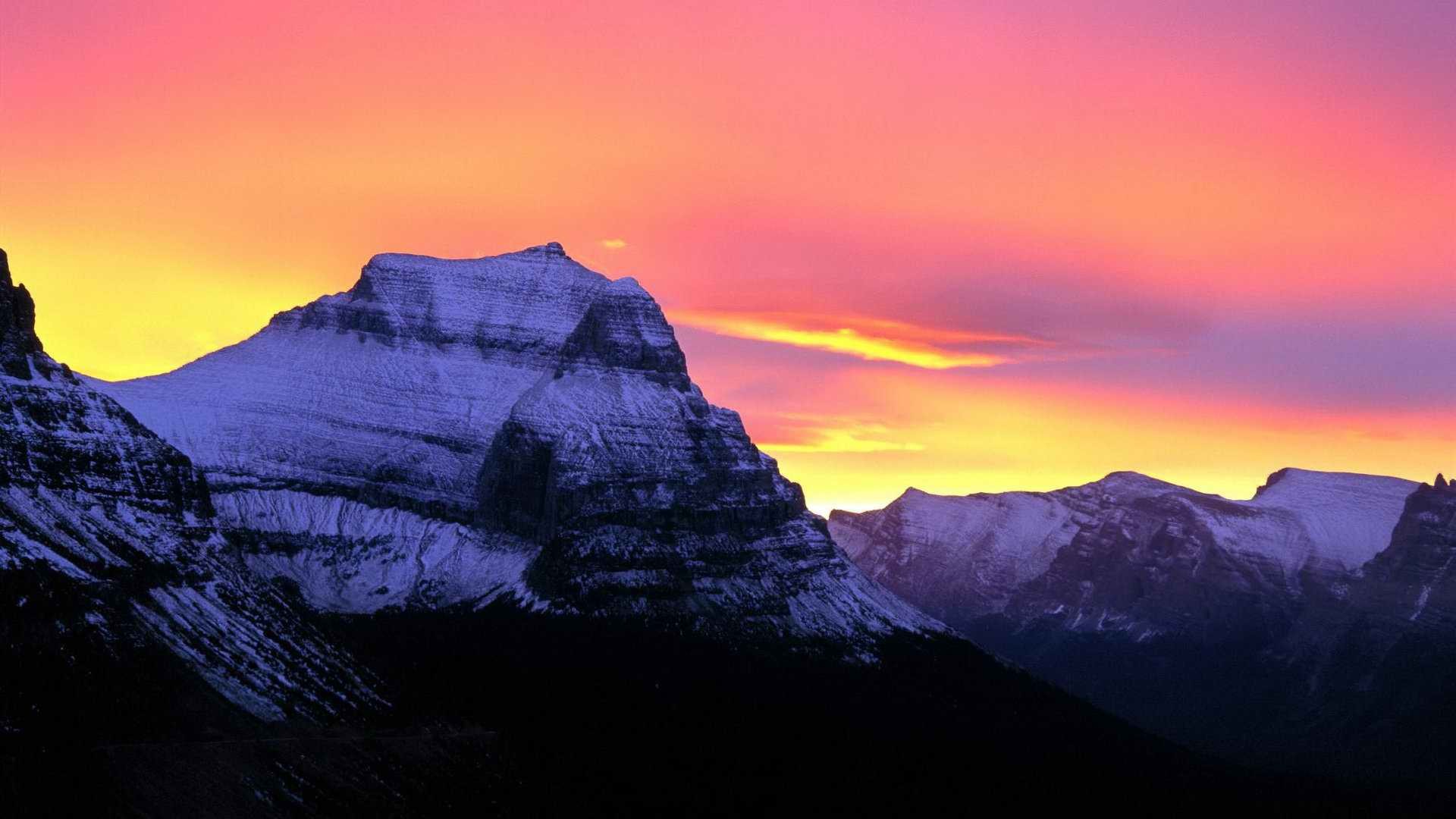 горы, Солнце, ледник, Национальный парк - обои на рабочий стол