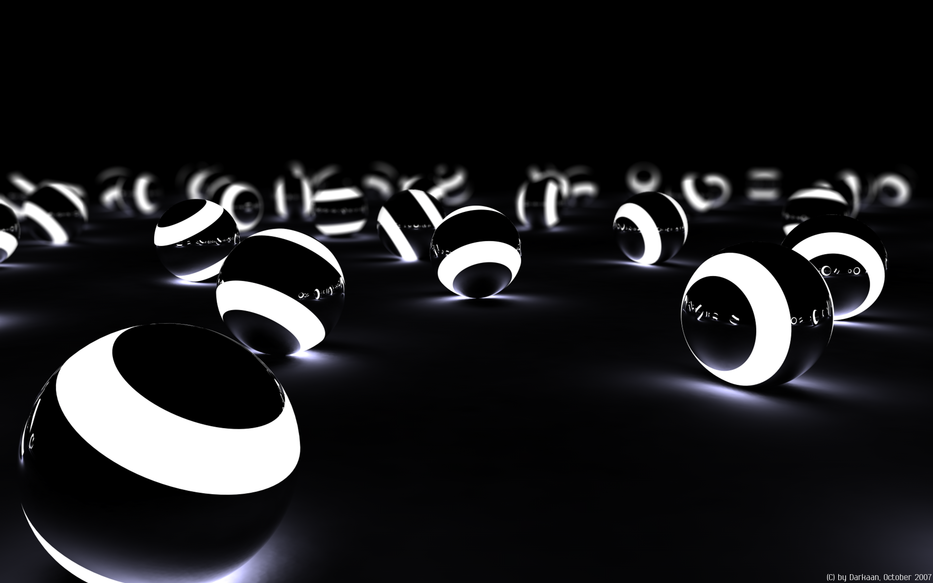 3D вид (3д), абстракции, черный цвет, белый, яйца, пылающий - обои на рабочий стол