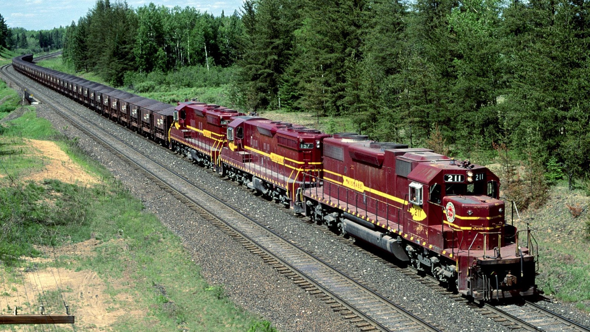 поезда, железа, Миннесота, диапазон - обои на рабочий стол
