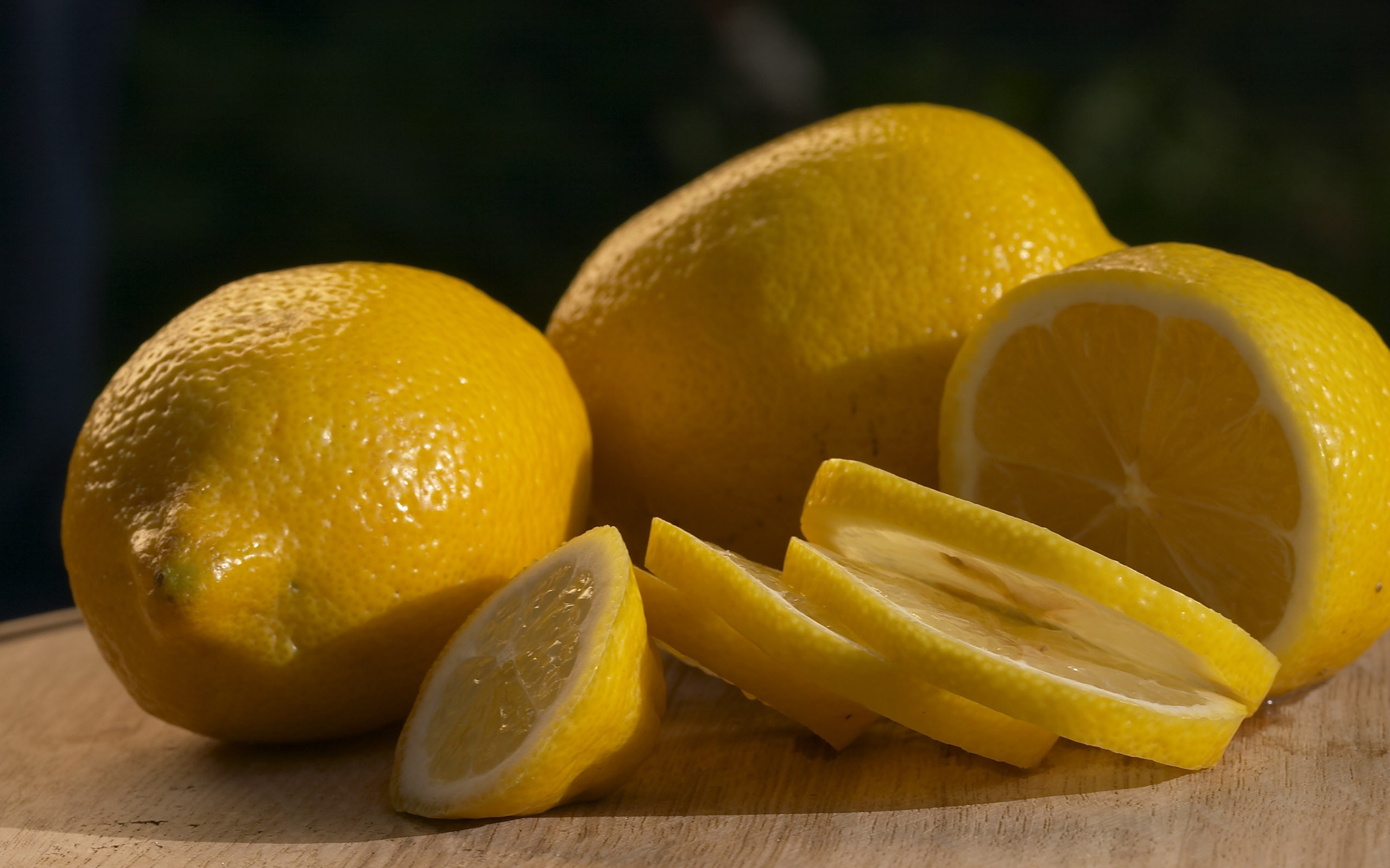 фрукты, макро, лимоны, ломтики - обои на рабочий стол