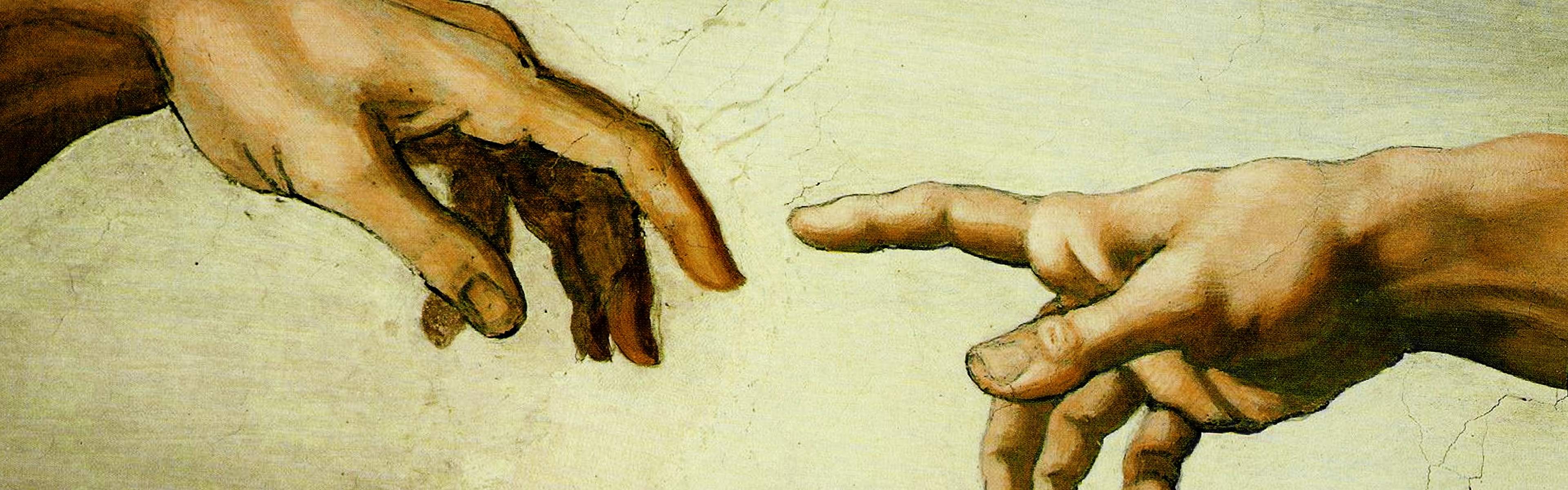 картины, руки, Микеланджело, Сотворение Адама - обои на рабочий стол