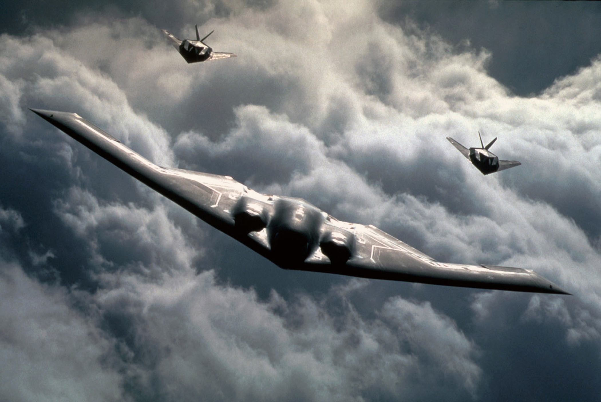 самолет, военный, стелс, стелс -бомбардировщик, самолеты, транспортные средства, Lockheed F - 117 Nighthawk, B- 2 Spirit - обои на рабочий стол