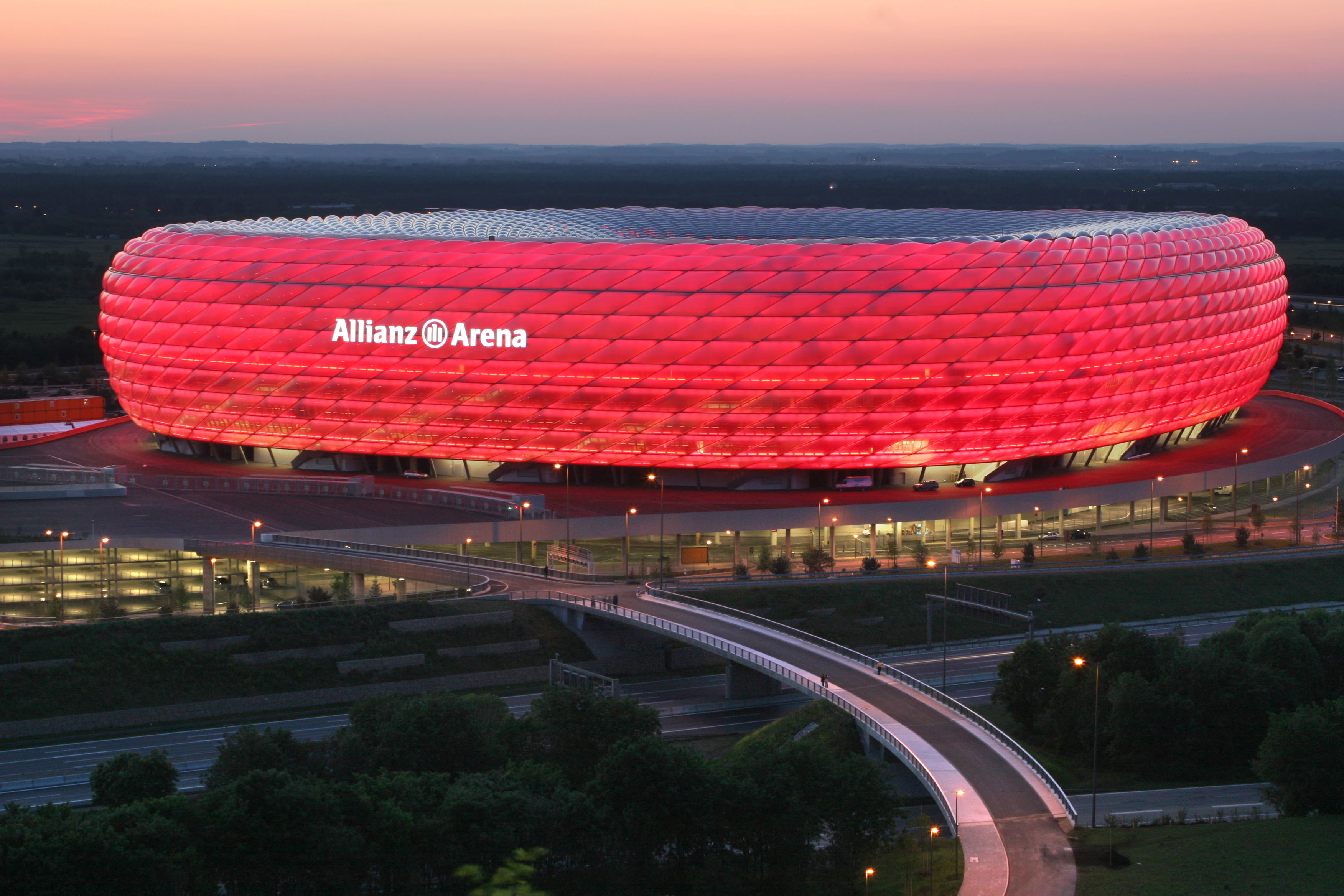Германия, Мюнхен, Allianz Arena - обои на рабочий стол