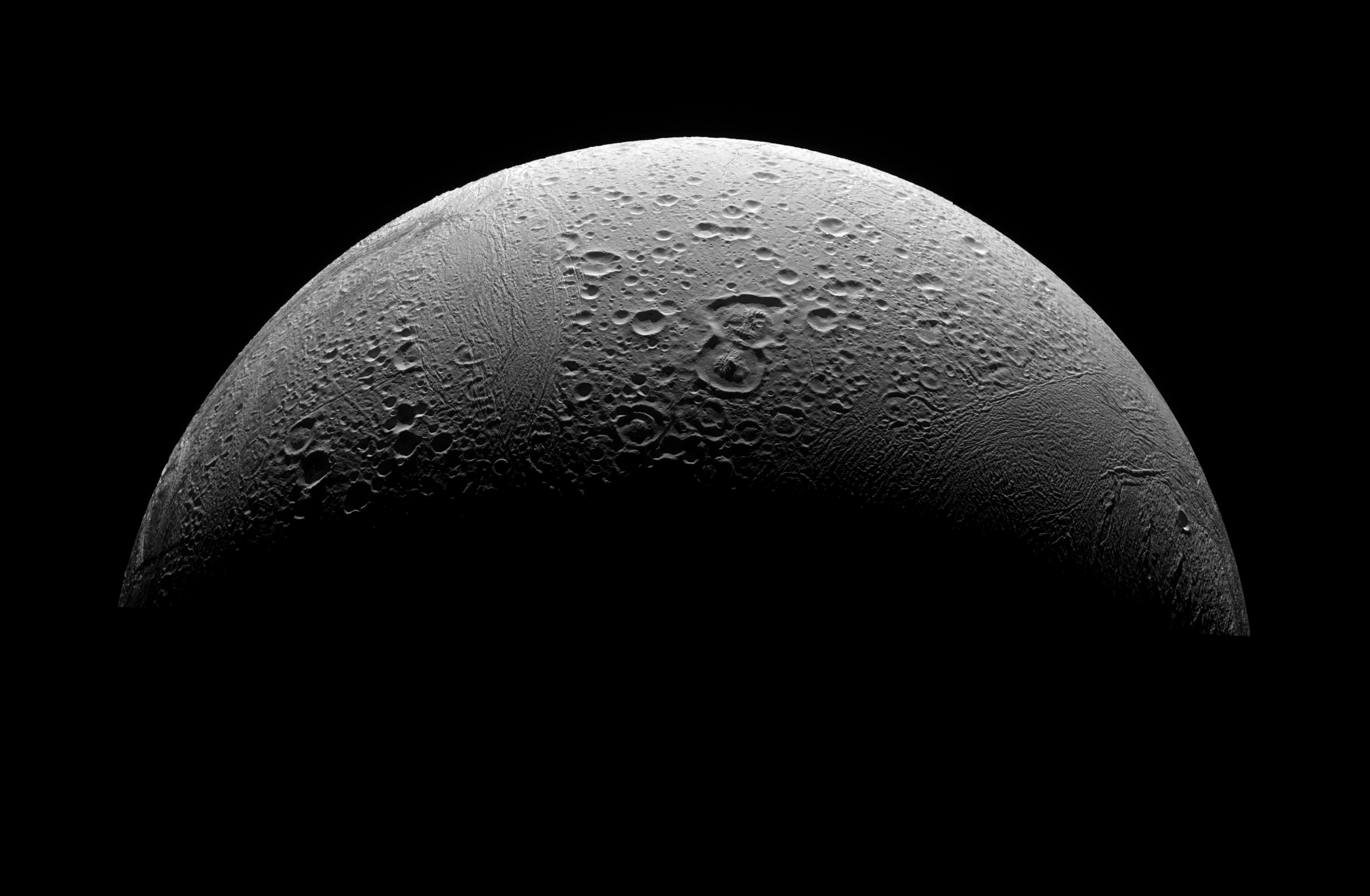 Луна, Энцелад - обои на рабочий стол