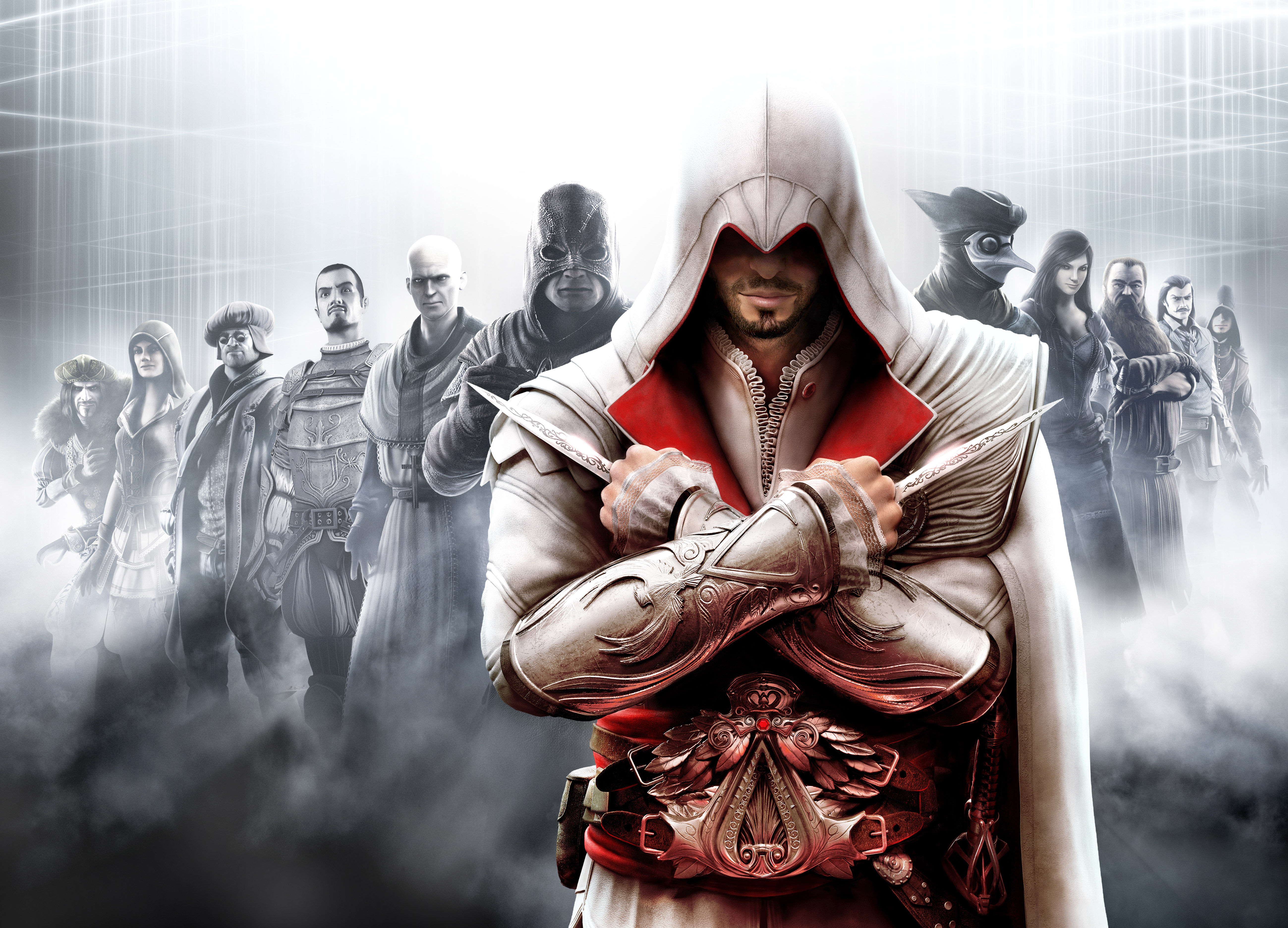 Game posters. Эцио Аудиторе. Эцио тамплиер. Ассасин Крид братство крови. Assassin's Creed Brotherhood Эцио.