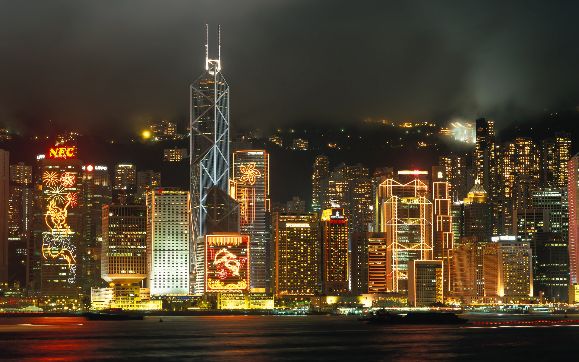 города, горизонты, здания, Гонконг - обои на рабочий стол