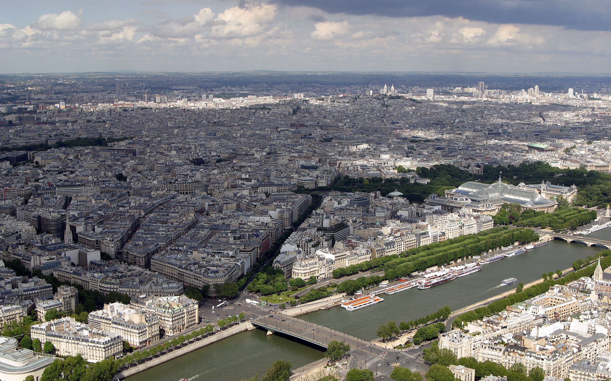 Париж, города, городской, здания, Европа, панорама, невод, города - обои на рабочий стол