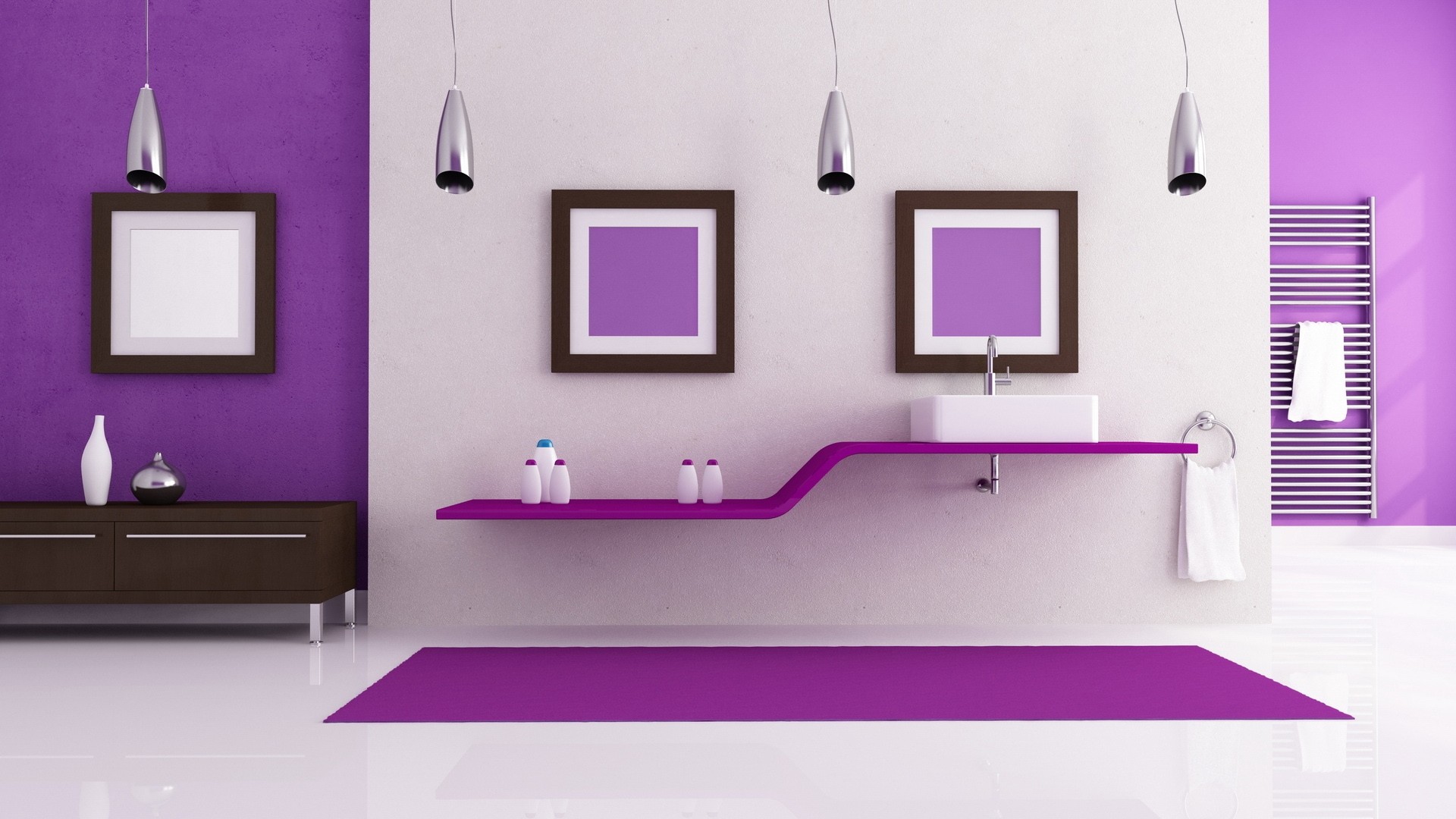 дизайн, фиолетовый, интерьер - обои на рабочий стол