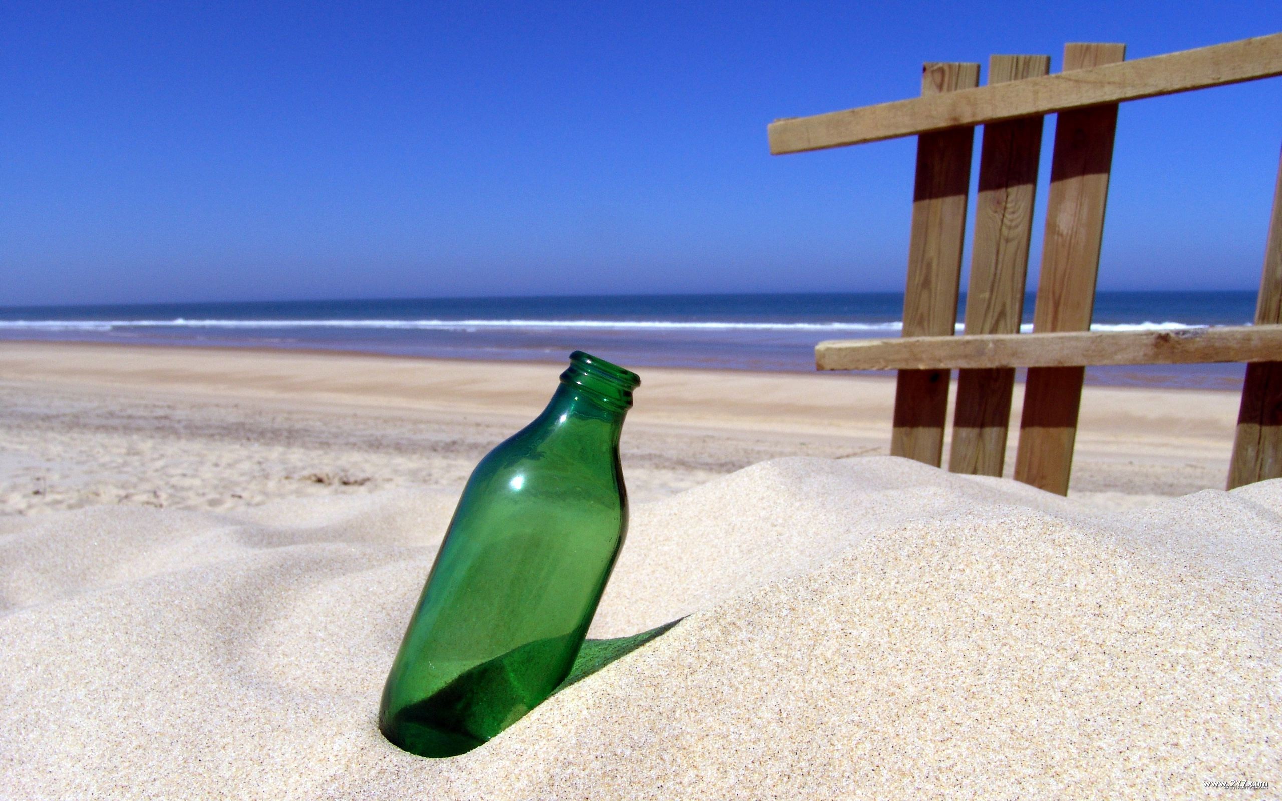 песок, бутылки, пляжи - обои на рабочий стол