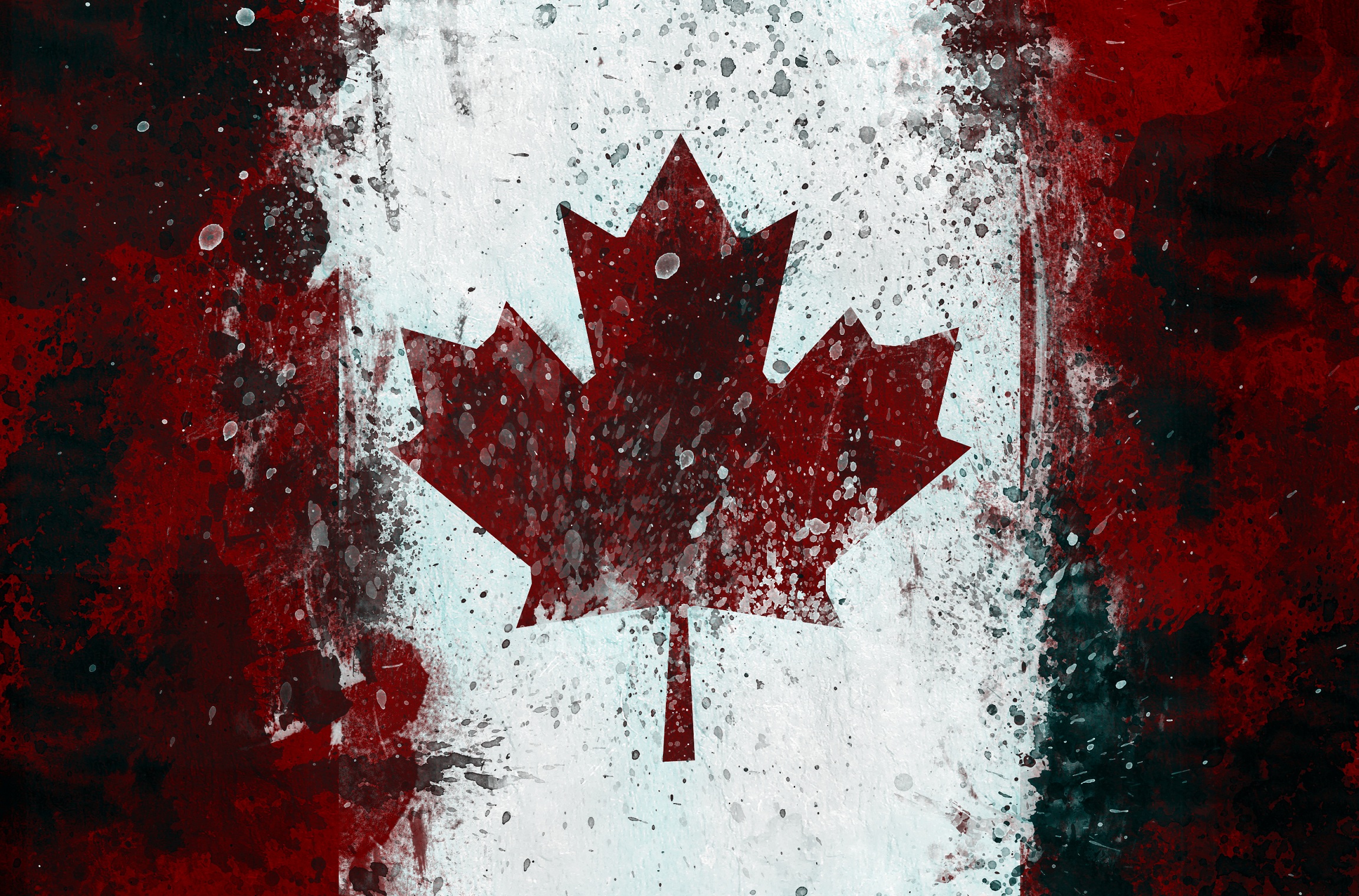 Канада, Канадский флаг - обои на рабочий стол