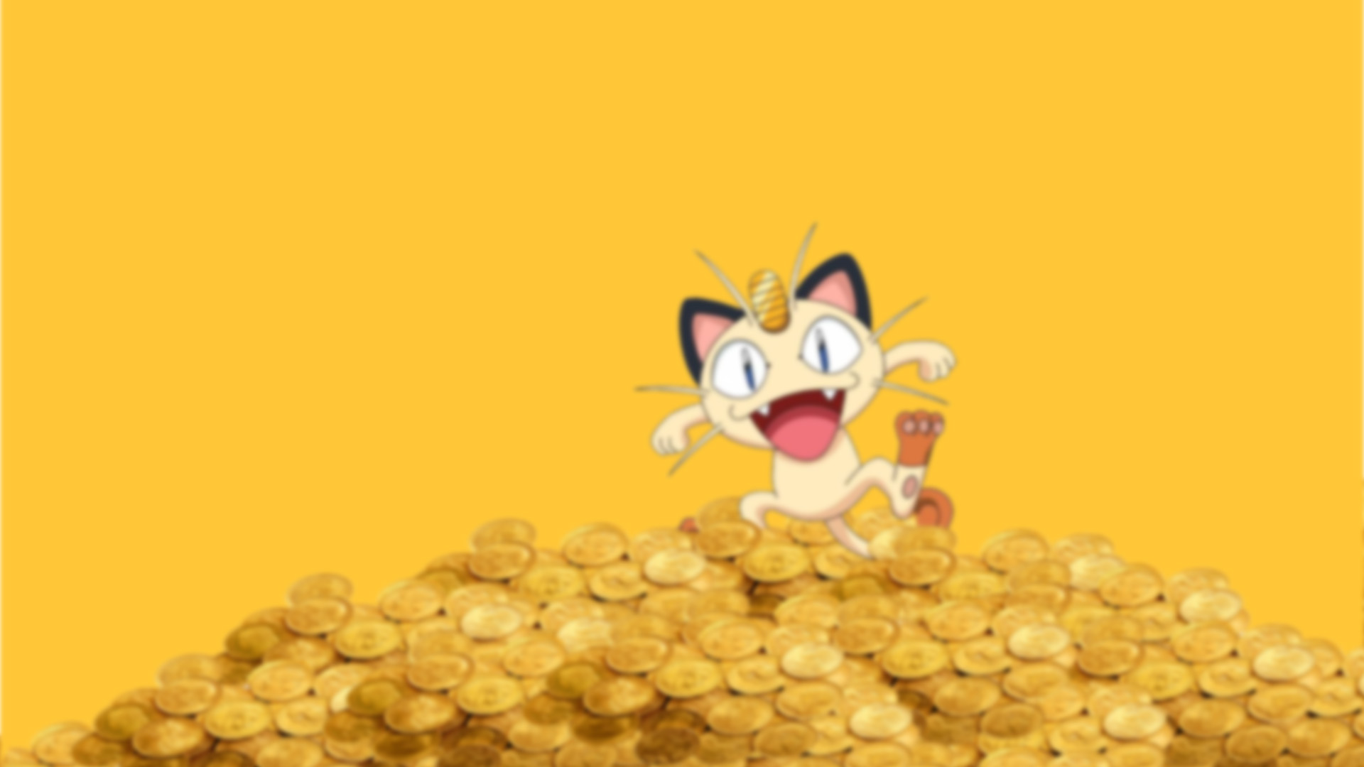 Покемон, монеты, деньги, Meowth - обои на рабочий стол