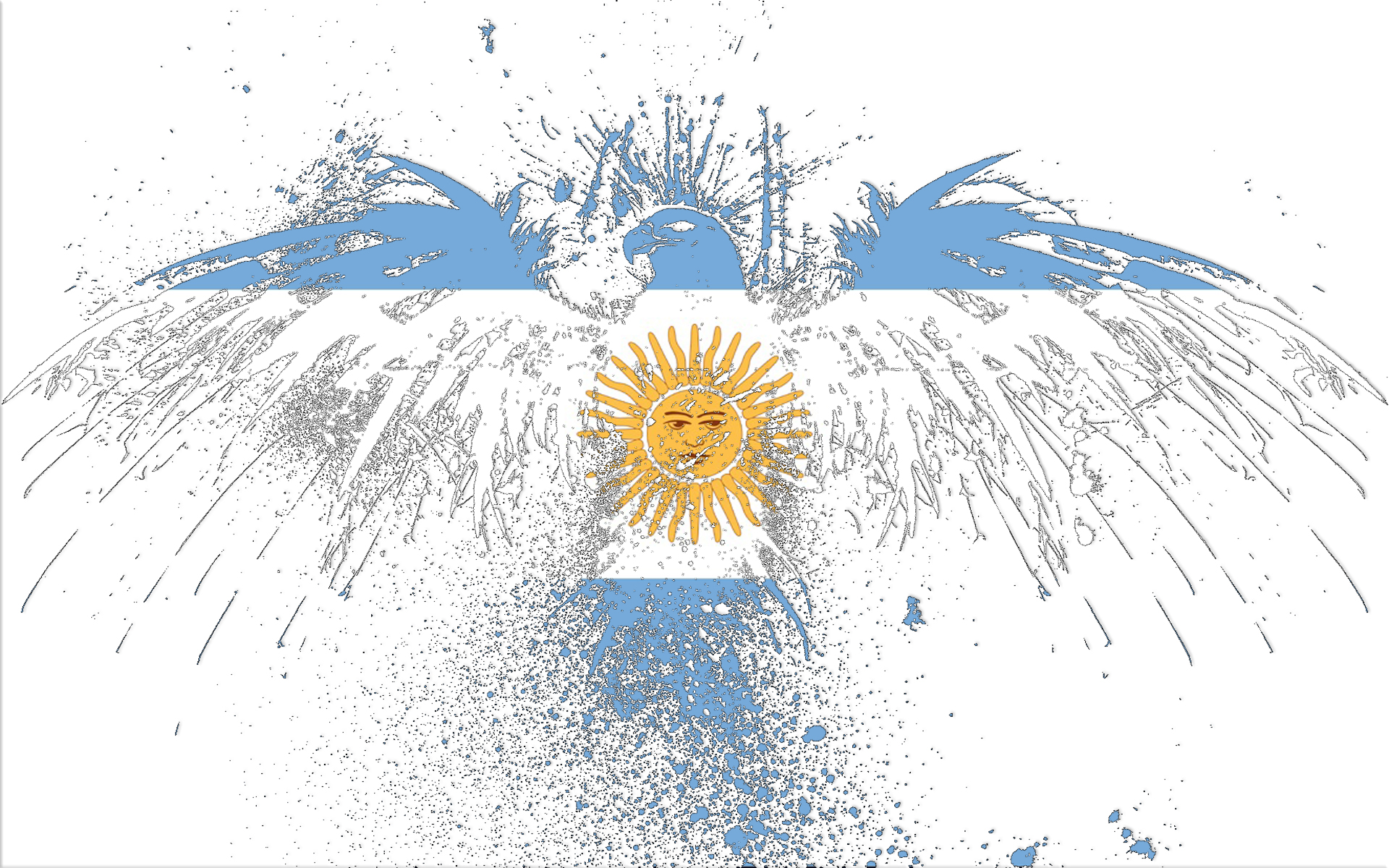 Аргентина, орлы, флаги - обои на рабочий стол