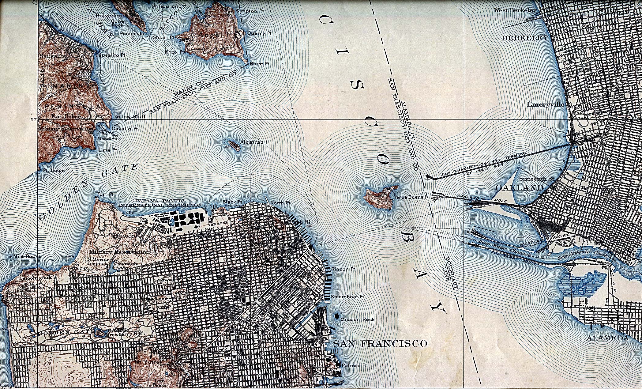 Сан - Франциско, карты - обои на рабочий стол