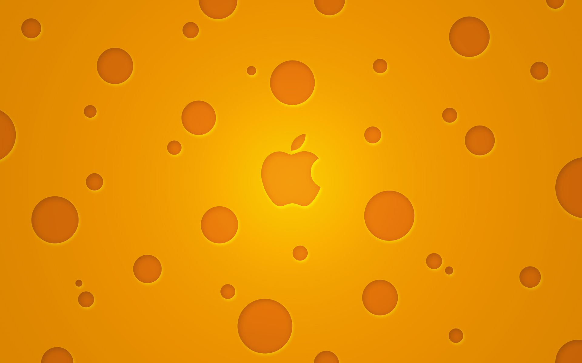 желтый цвет, Эппл (Apple), точки - обои на рабочий стол