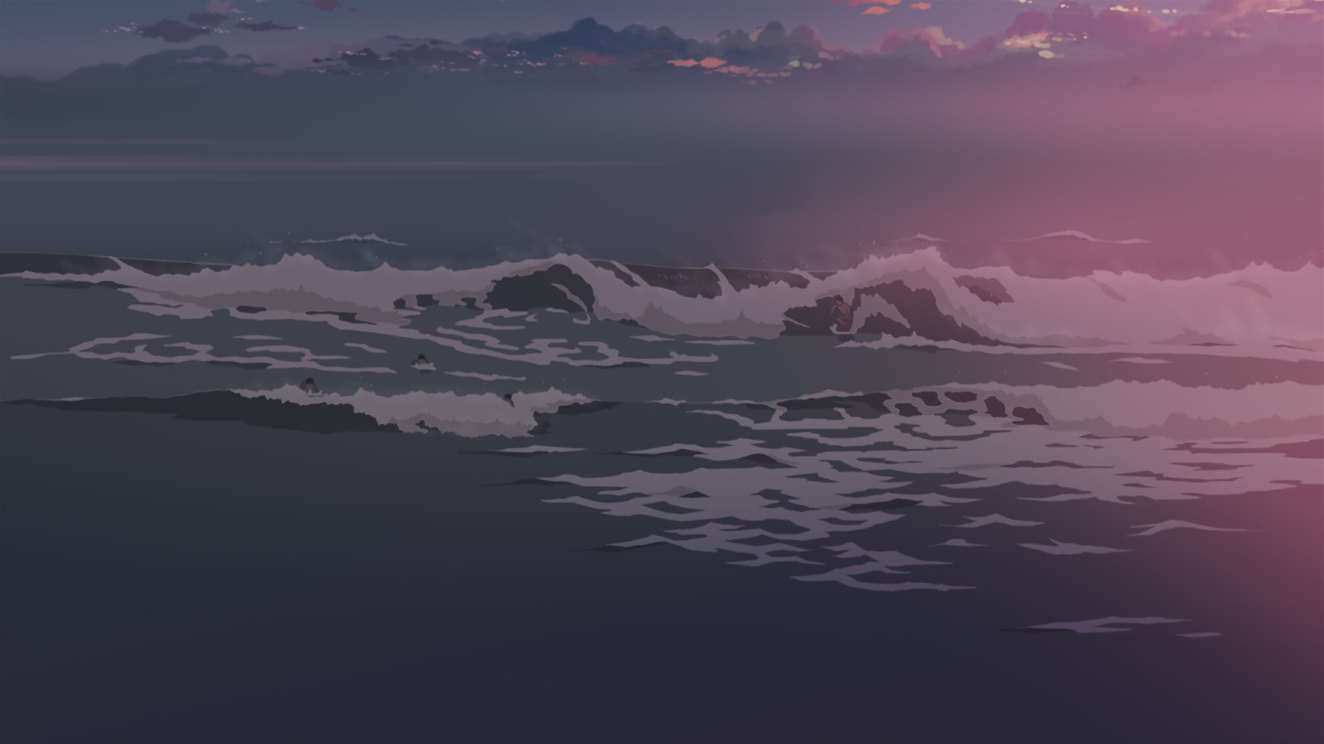 Обложки для вк профиля 1920х640. Макото Синкай море. Эстетика Макото Синкай. Макото Синкай 5 см в секунду.