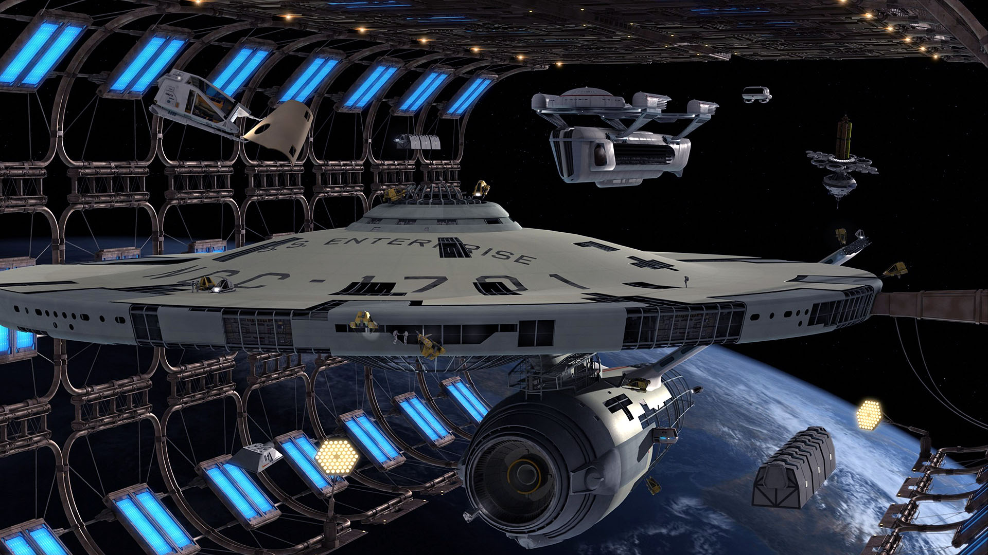 звездный путь, корабли, транспортные средства, USS Enterprise - обои на рабочий стол