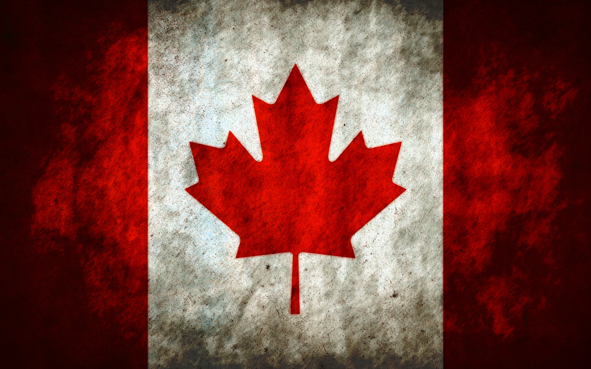 гранж, Канада, флаги, Канадский флаг - обои на рабочий стол